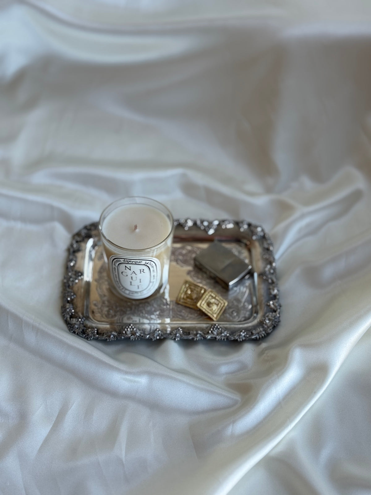 Vintage Silver-Plated Ornate Vanity Tray