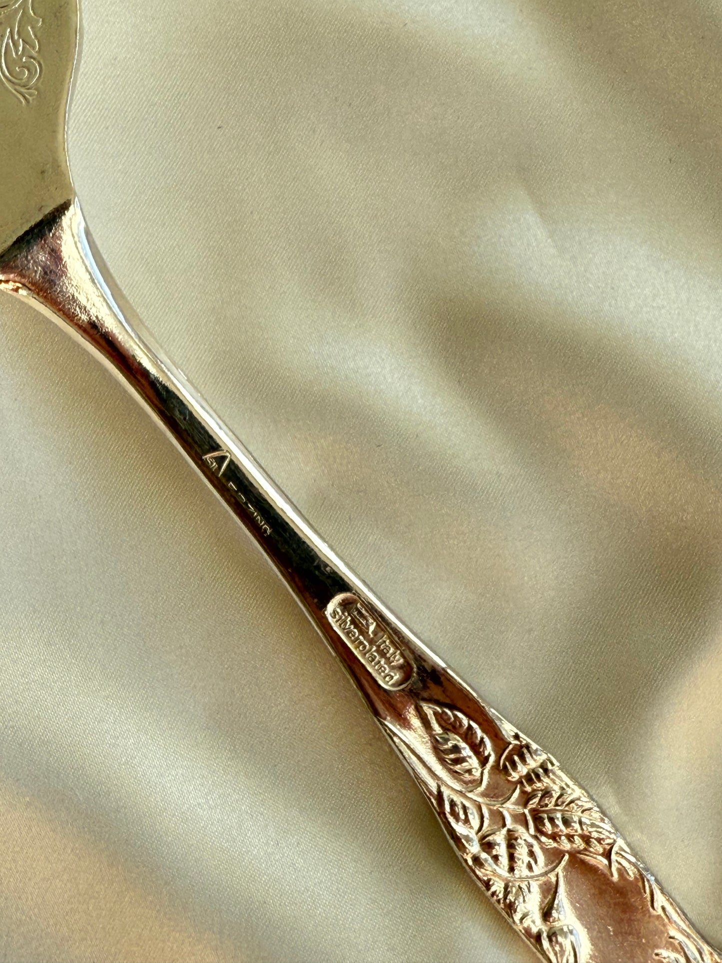 Vintage Italian Silver-Plated Cake Server Set