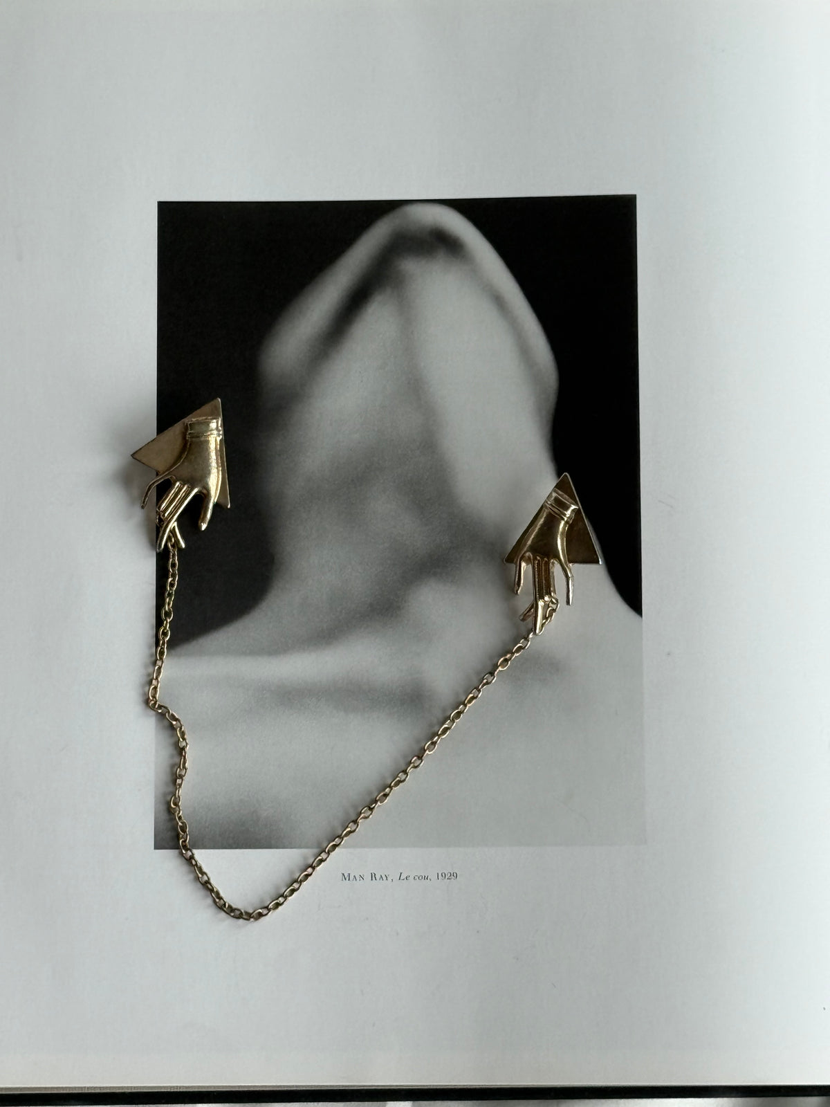 Vintage Sculptural Hand Collar Chain