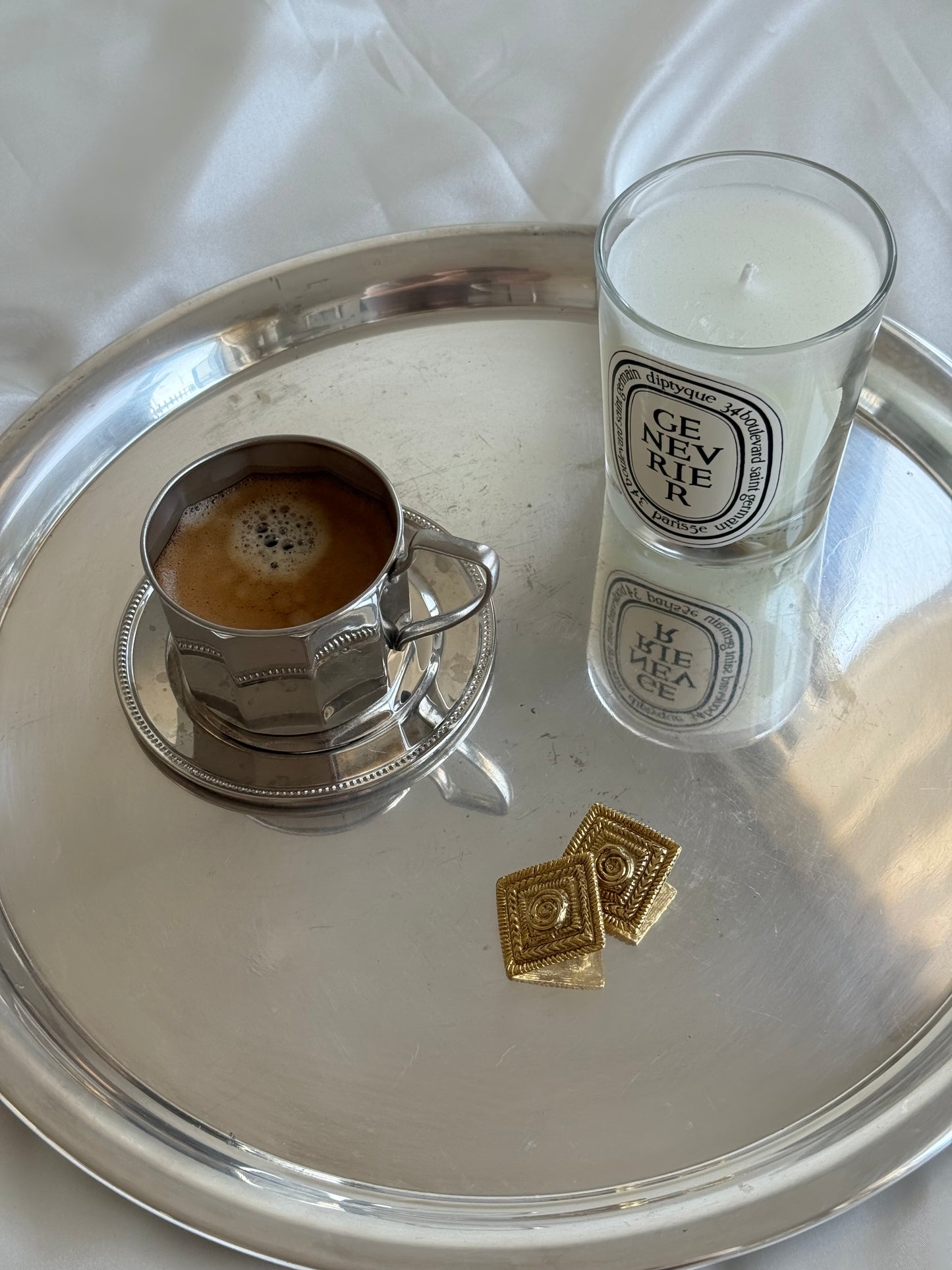 Vintage Silver-Plated coffee Cup & Saucer