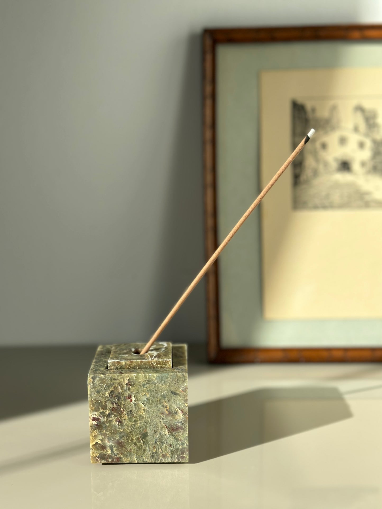 Stone candleholder incense holder