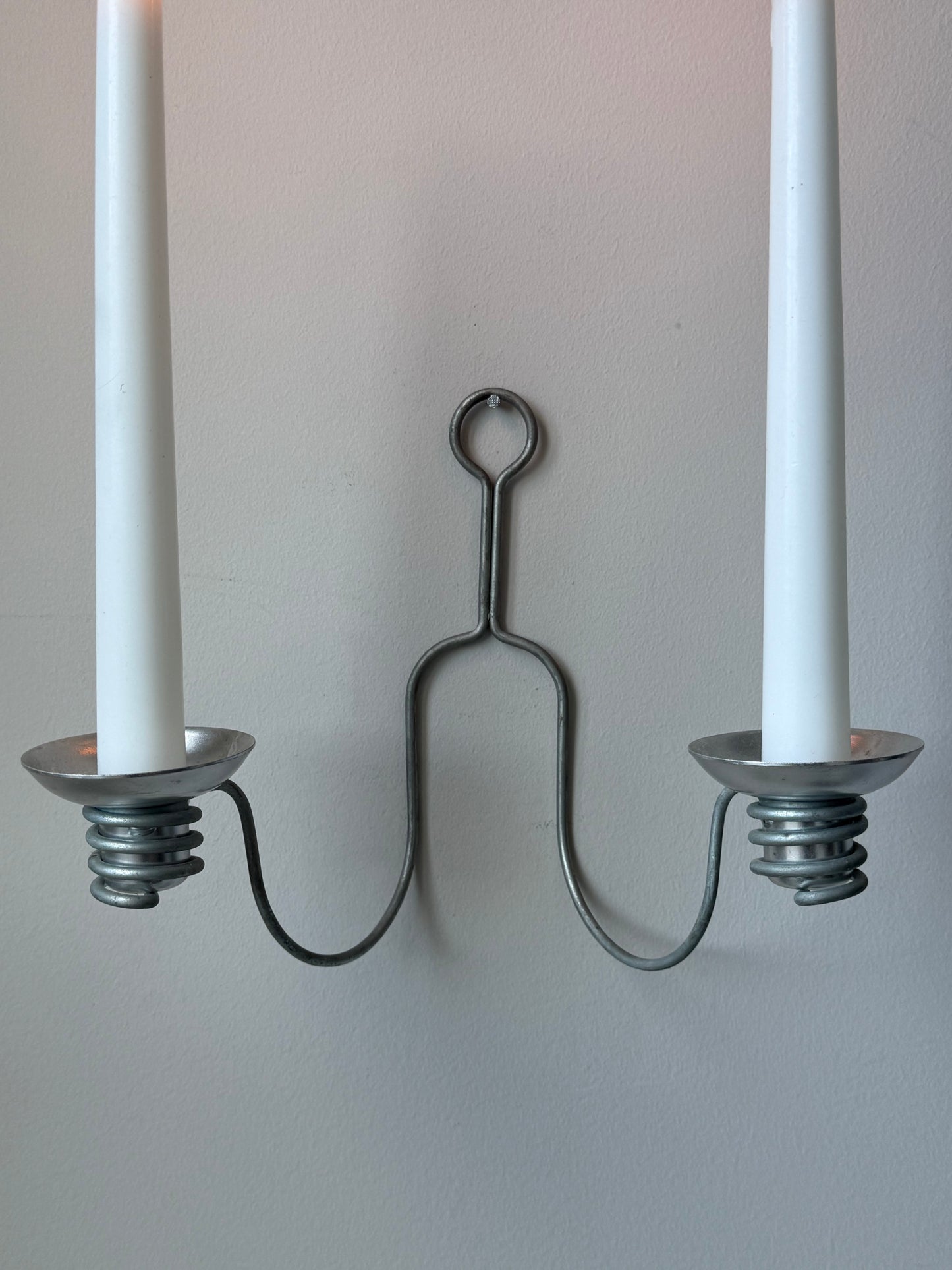 Vintage Wall Candle Sconce – Double Arm (Metal)
