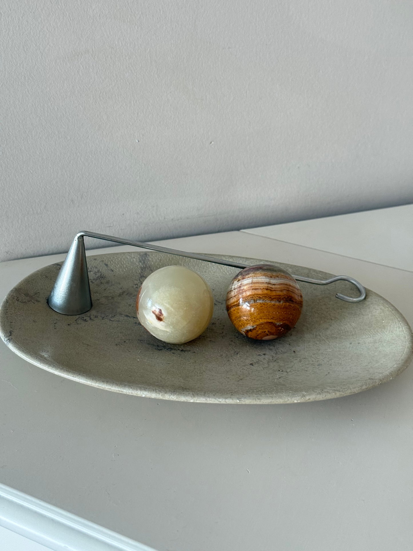 Polished Onyx Spheres — Set of 2