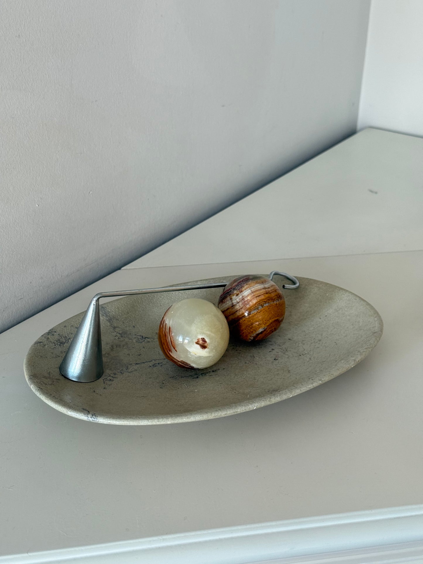 Polished Onyx Spheres — Set of 2