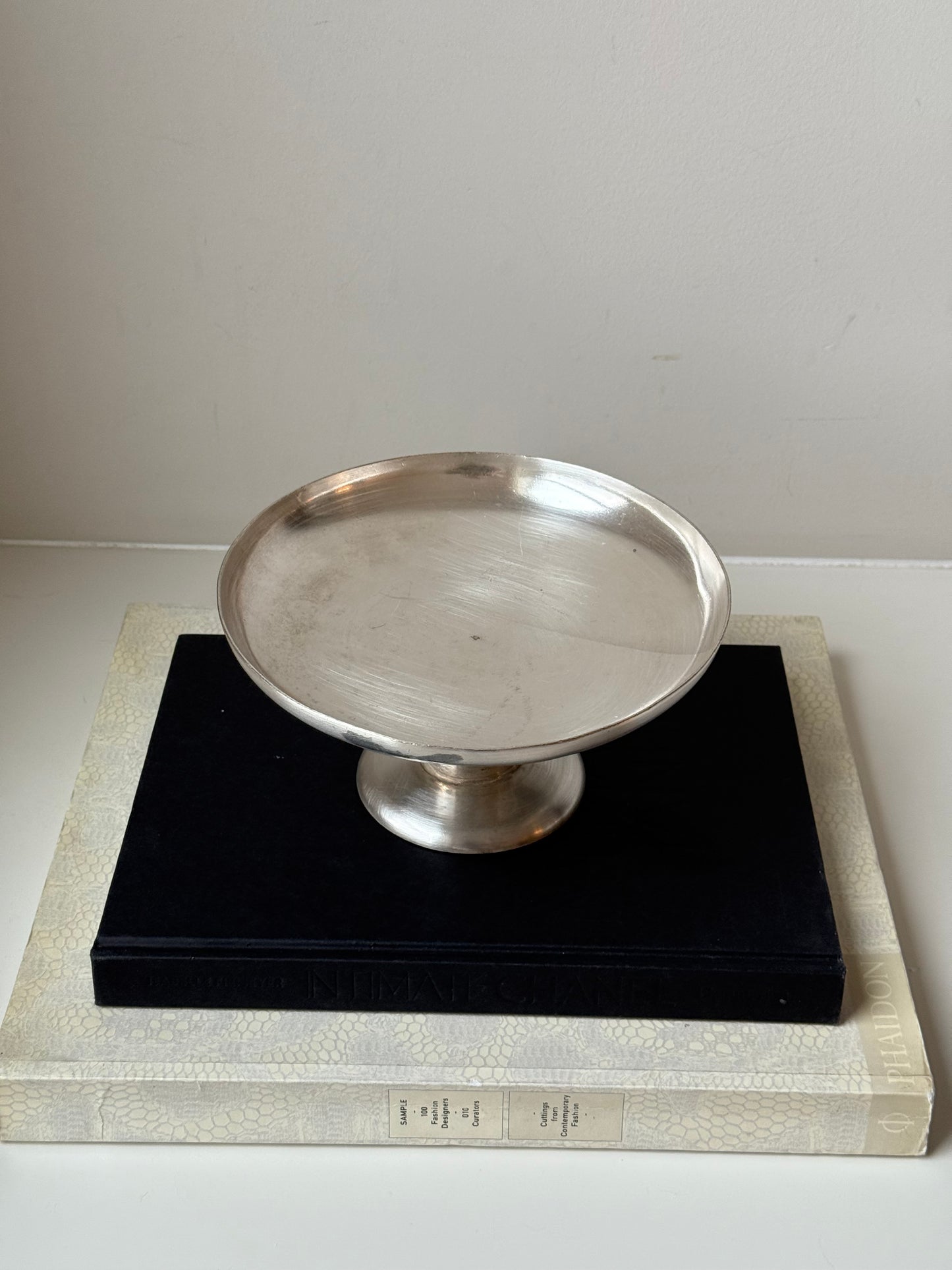 Silver plated pedestal dish