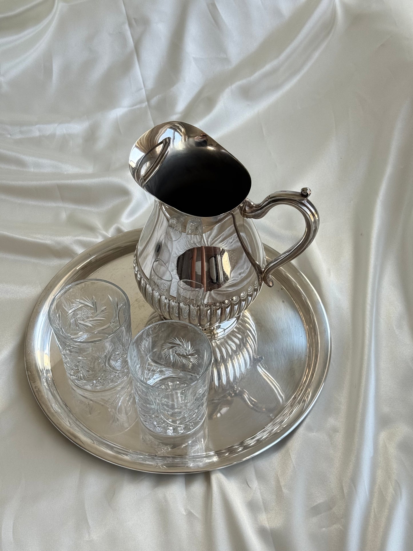 Vintage Marlboro Plate EP Brass Silver Plated Water Pitcher