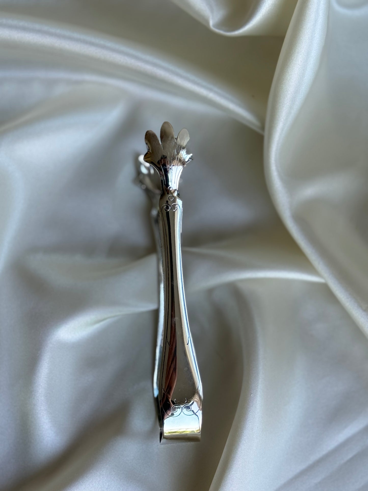 Vintage Primrose Plate Silver-Plated Ice Bucket with Tongs