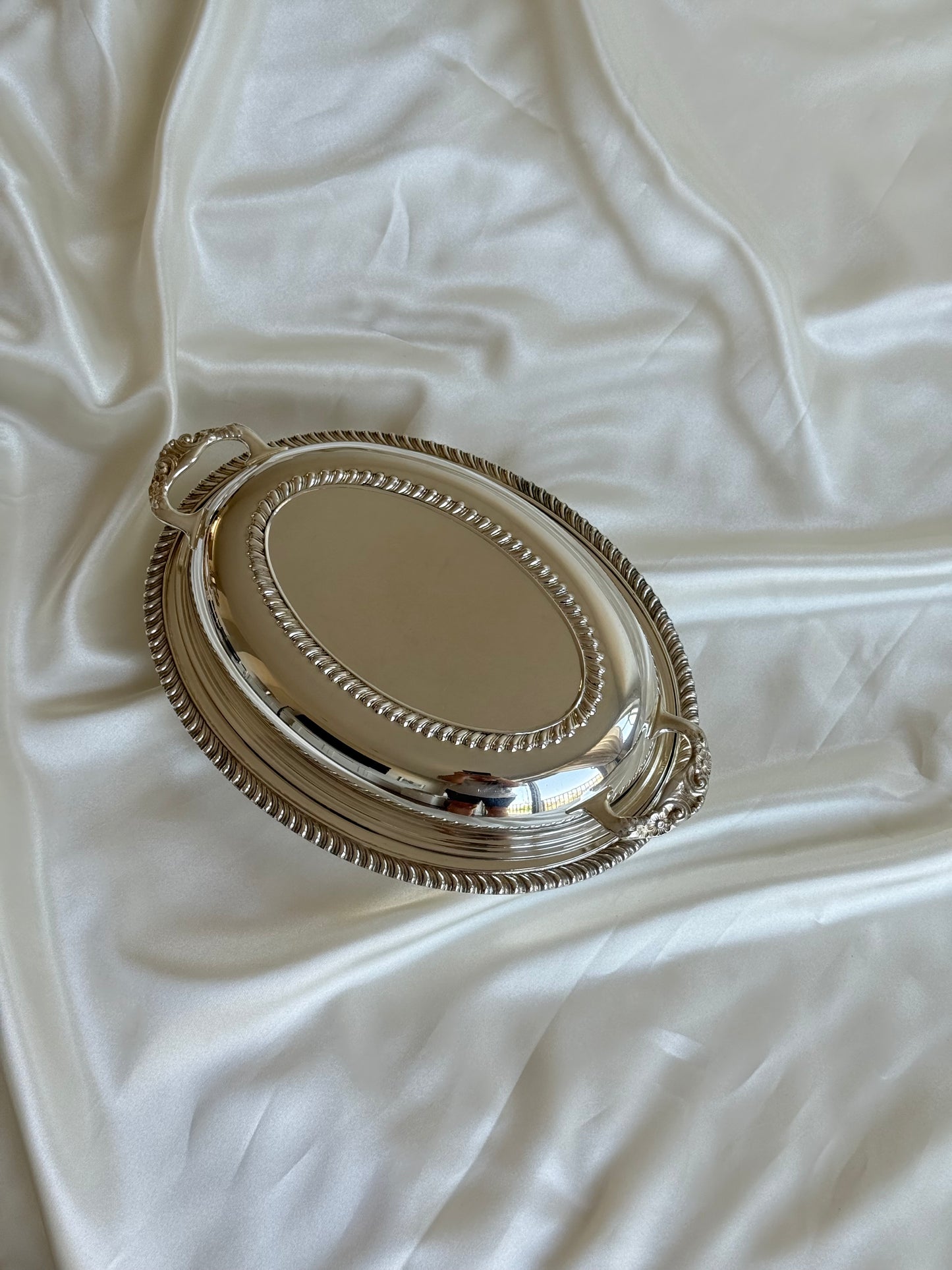 Vintage Silver-Plated Lidded Entrée Dish