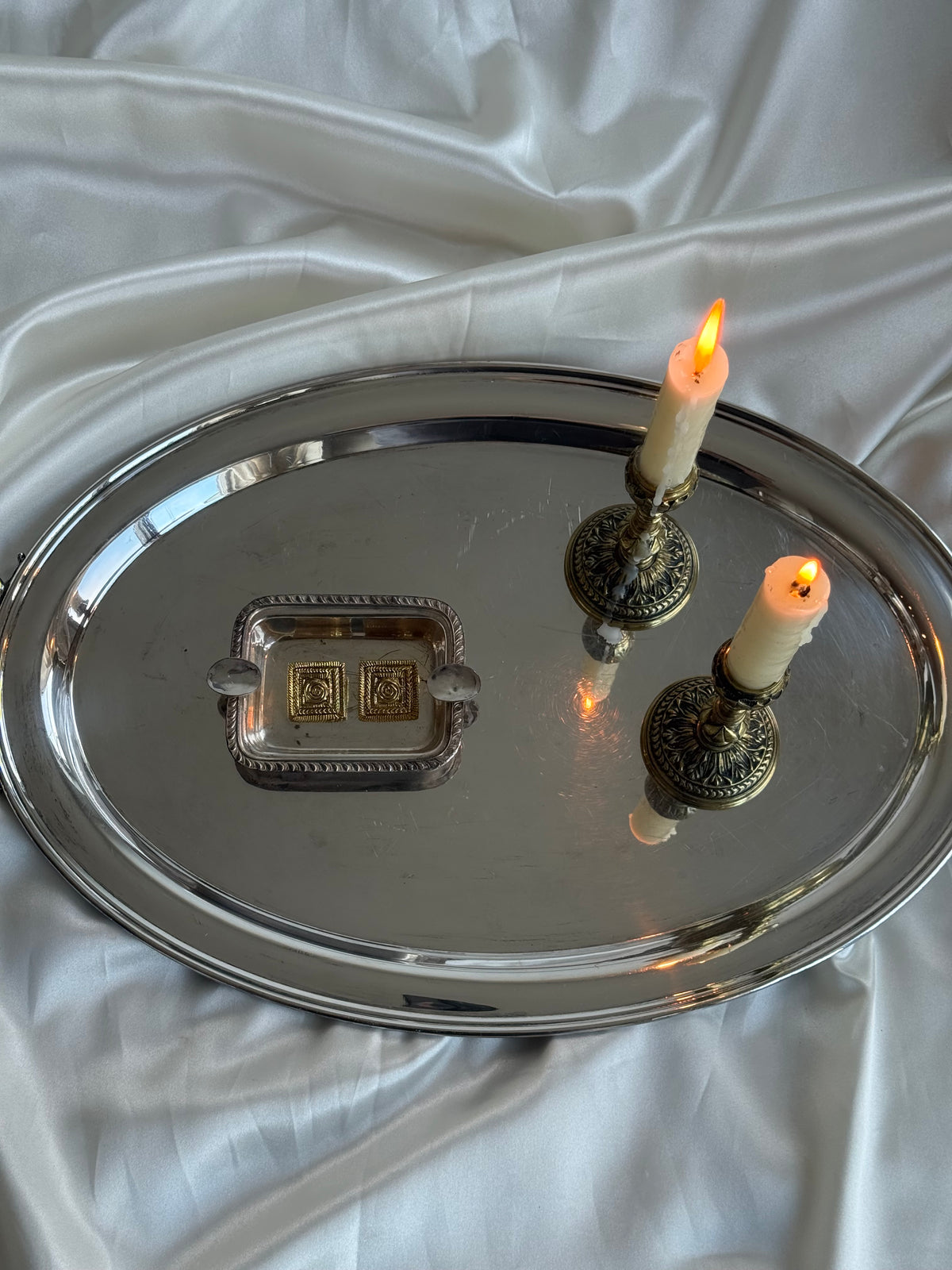 Vintage Silver Plated Miniature Ashtray / Trinket Dish