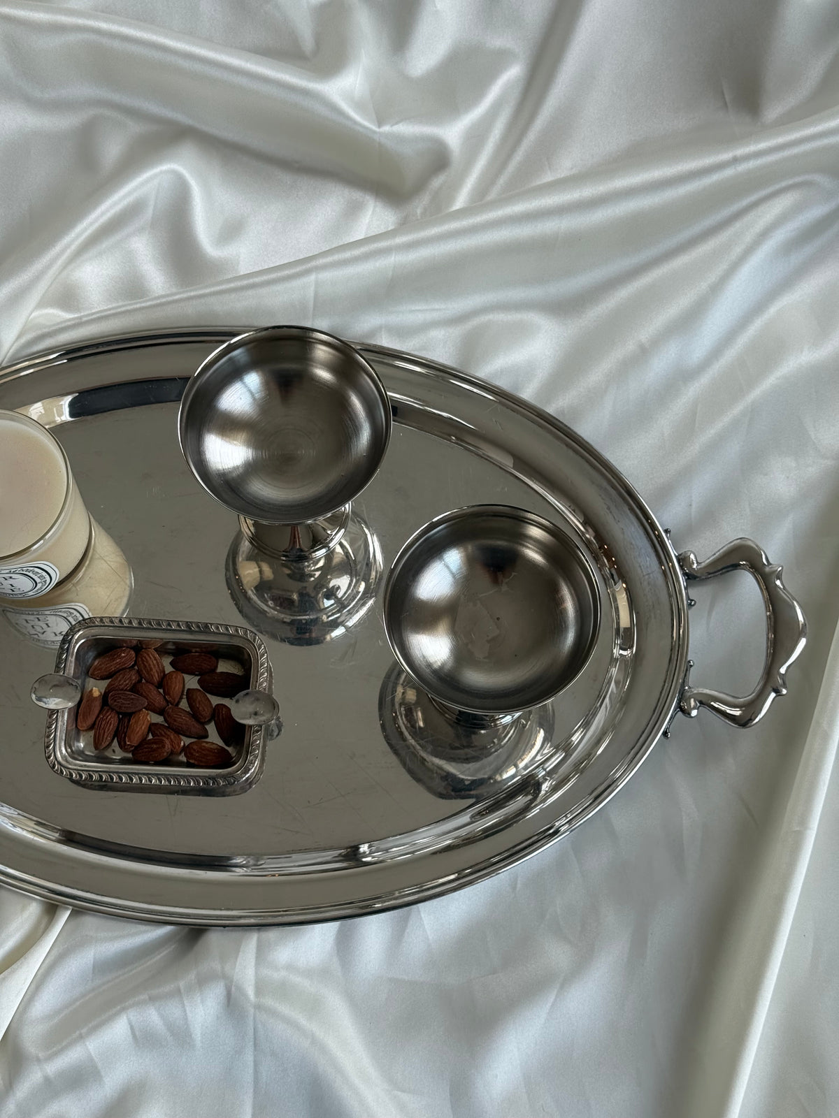 Vintage Silver Plated Brass Champagne Coupes – Set of 2