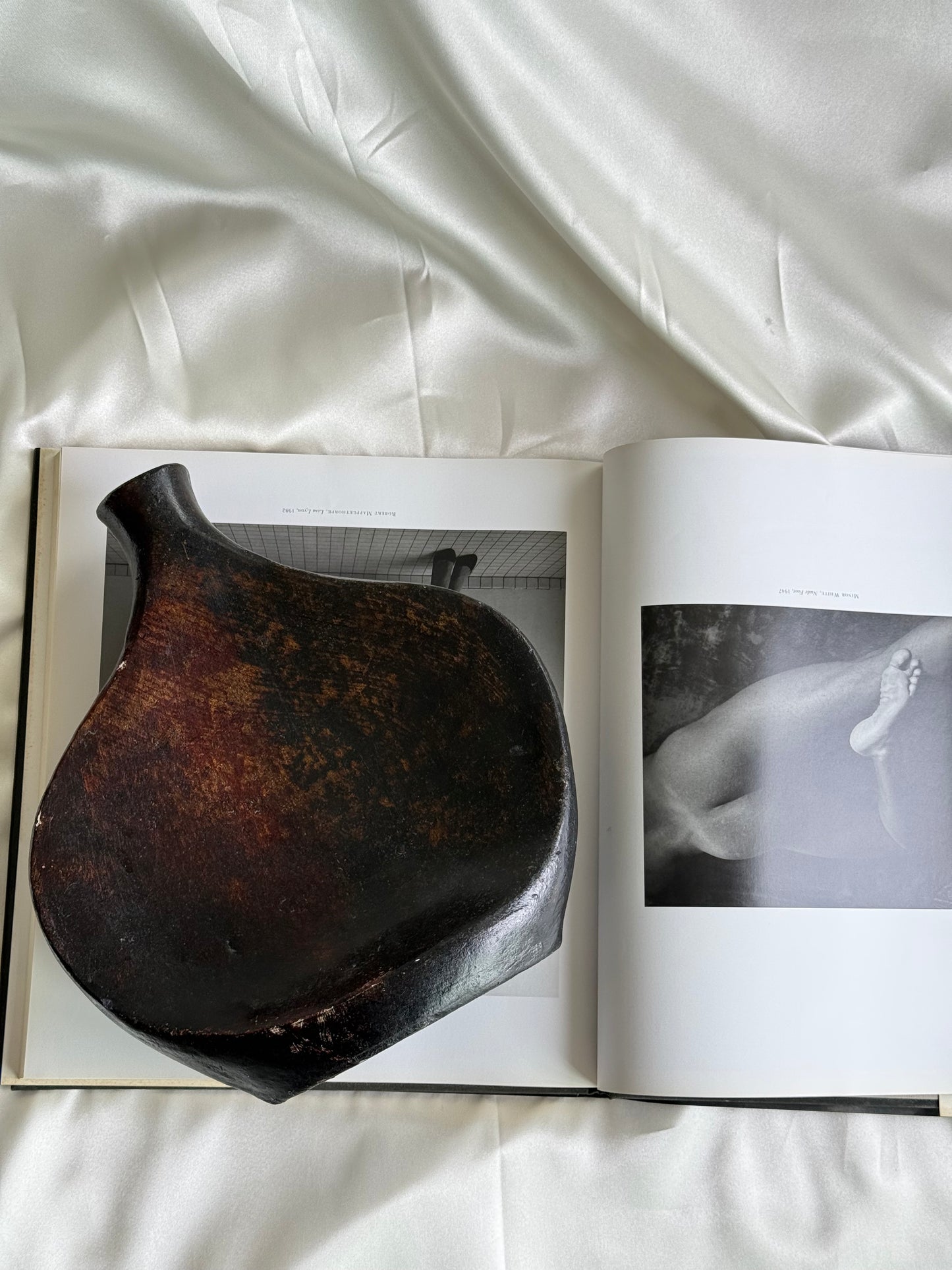 Vintage Mexican Sculptural Vase – Asymmetrical Flat Flask