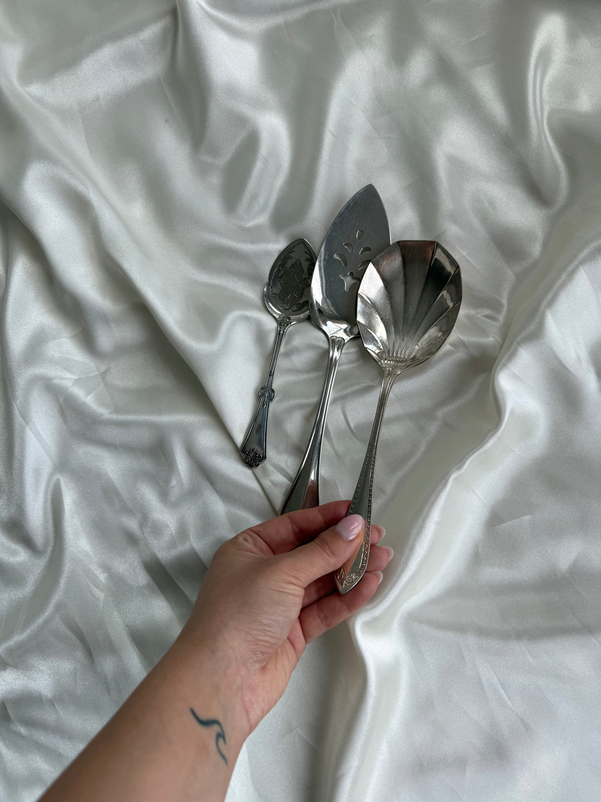 Vintage Silver-Plated Serving Utensils | Set of Three
