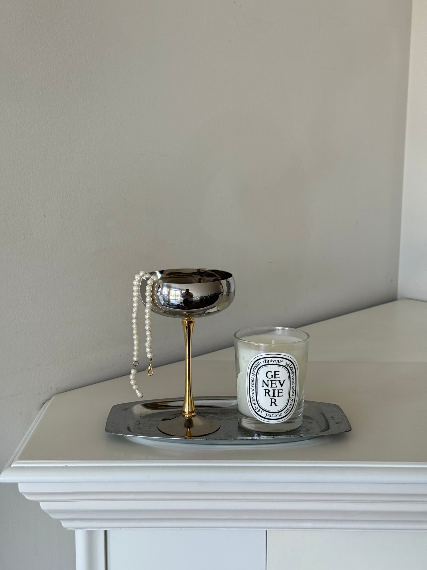Vintage Ornate Metal Tray