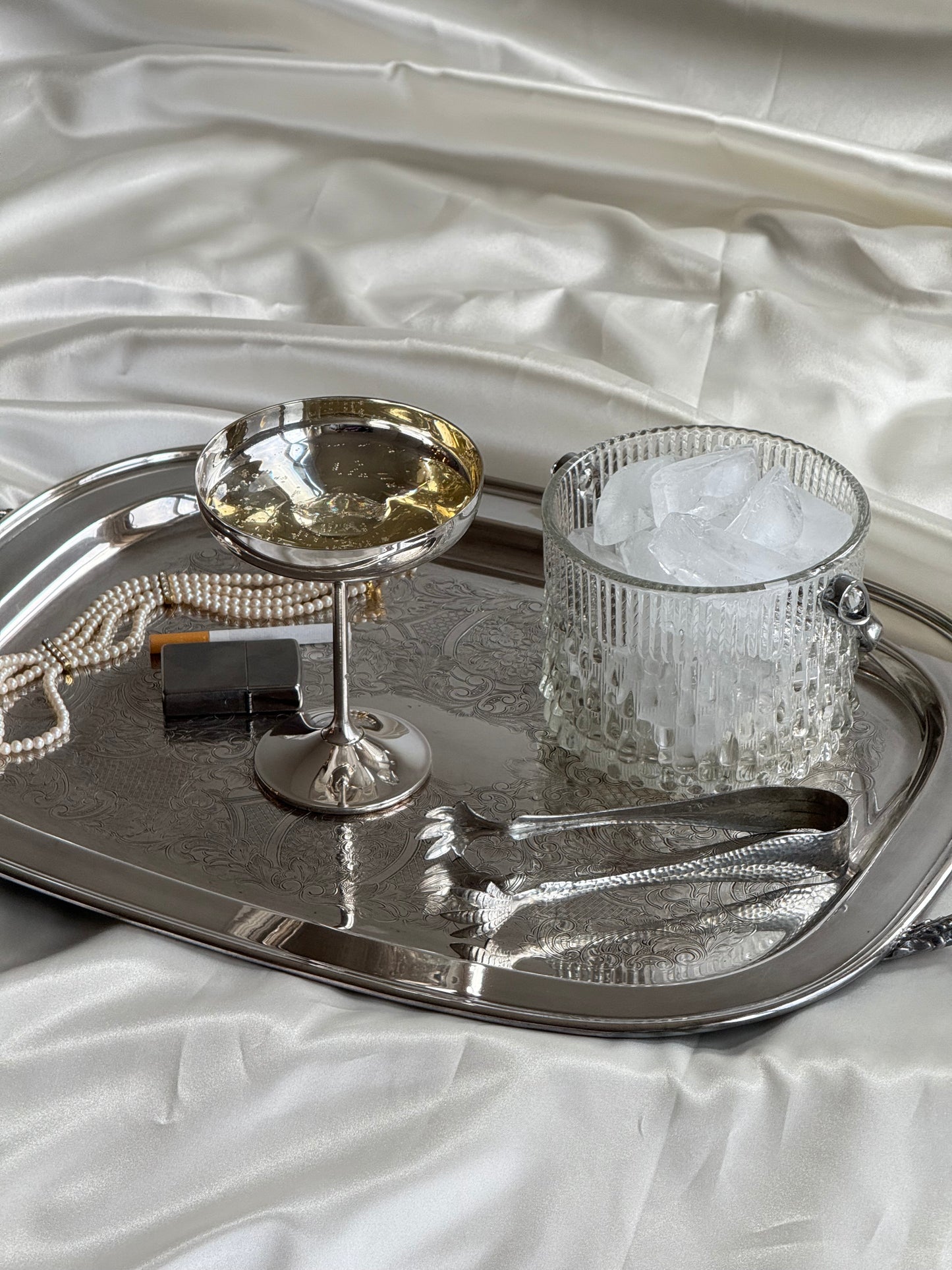 Silver Plated Coupe Champagne Glasses – Set of 4 | Made in Spain