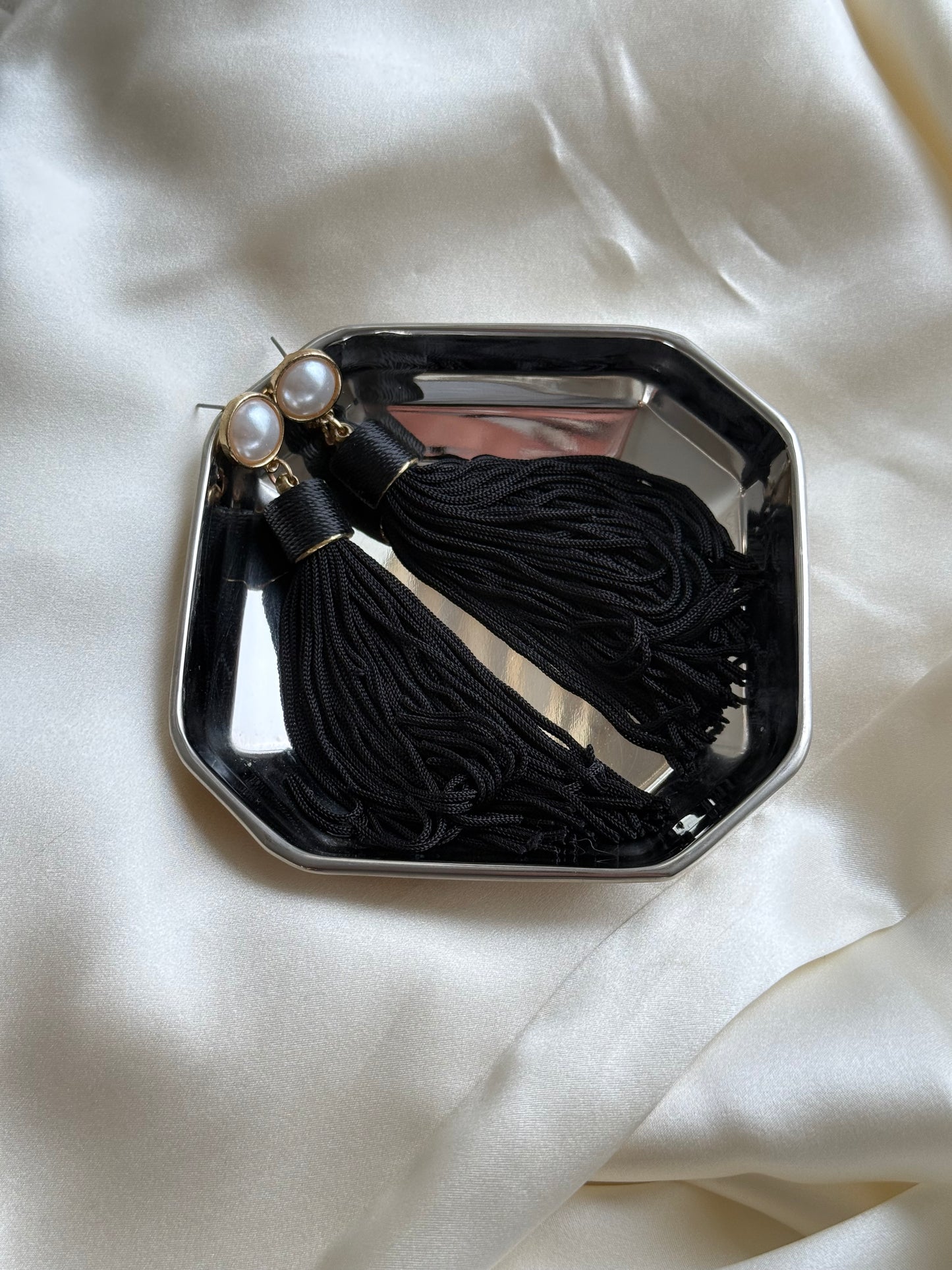 Vintage tassel statement earrings