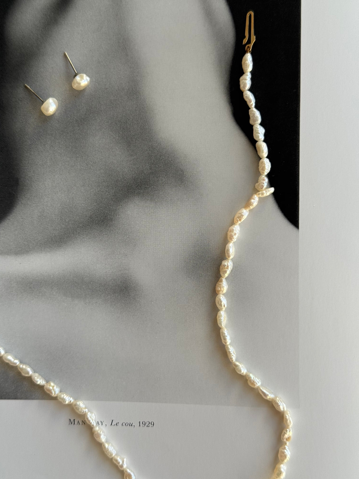 Vintage Freshwater Pearl Necklace, Bracelet & Stud Earrings Set