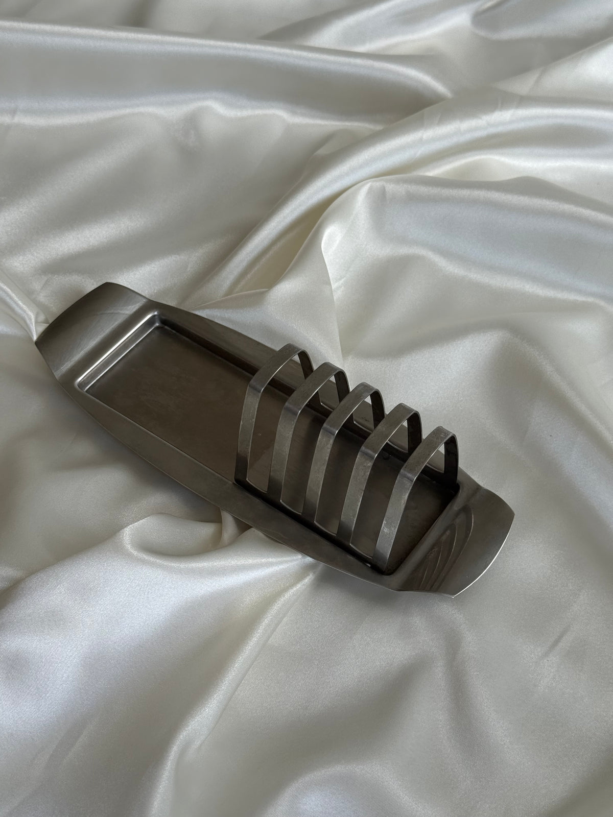 Vintage English stainless steel toast rack