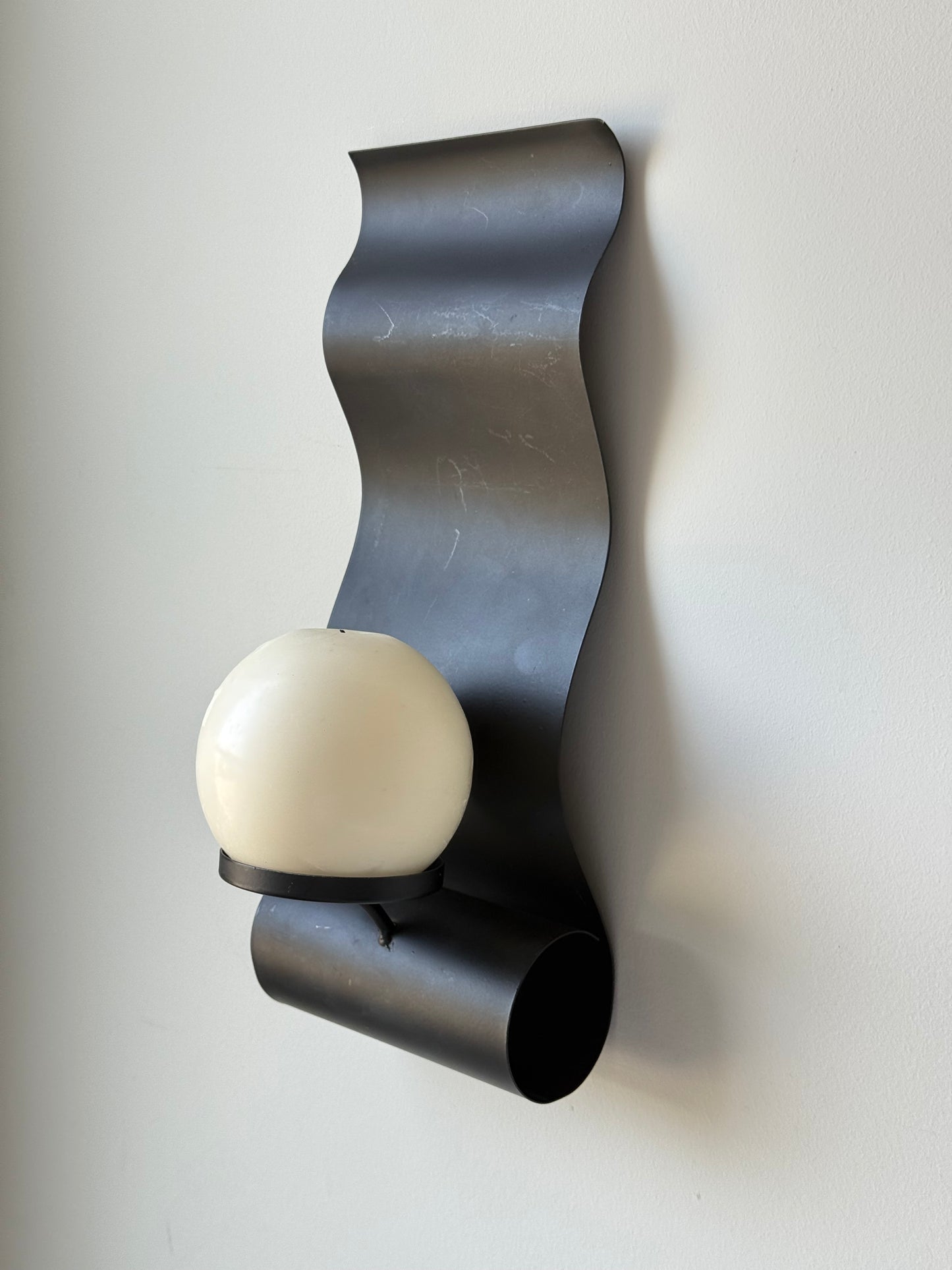 Pair of Vintage Wavy Wall Sconces