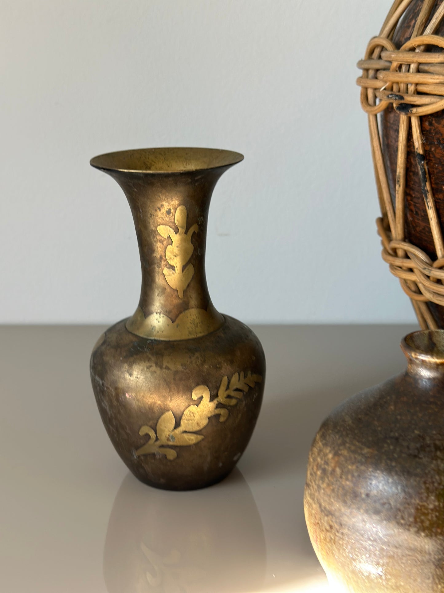 Small brass vase