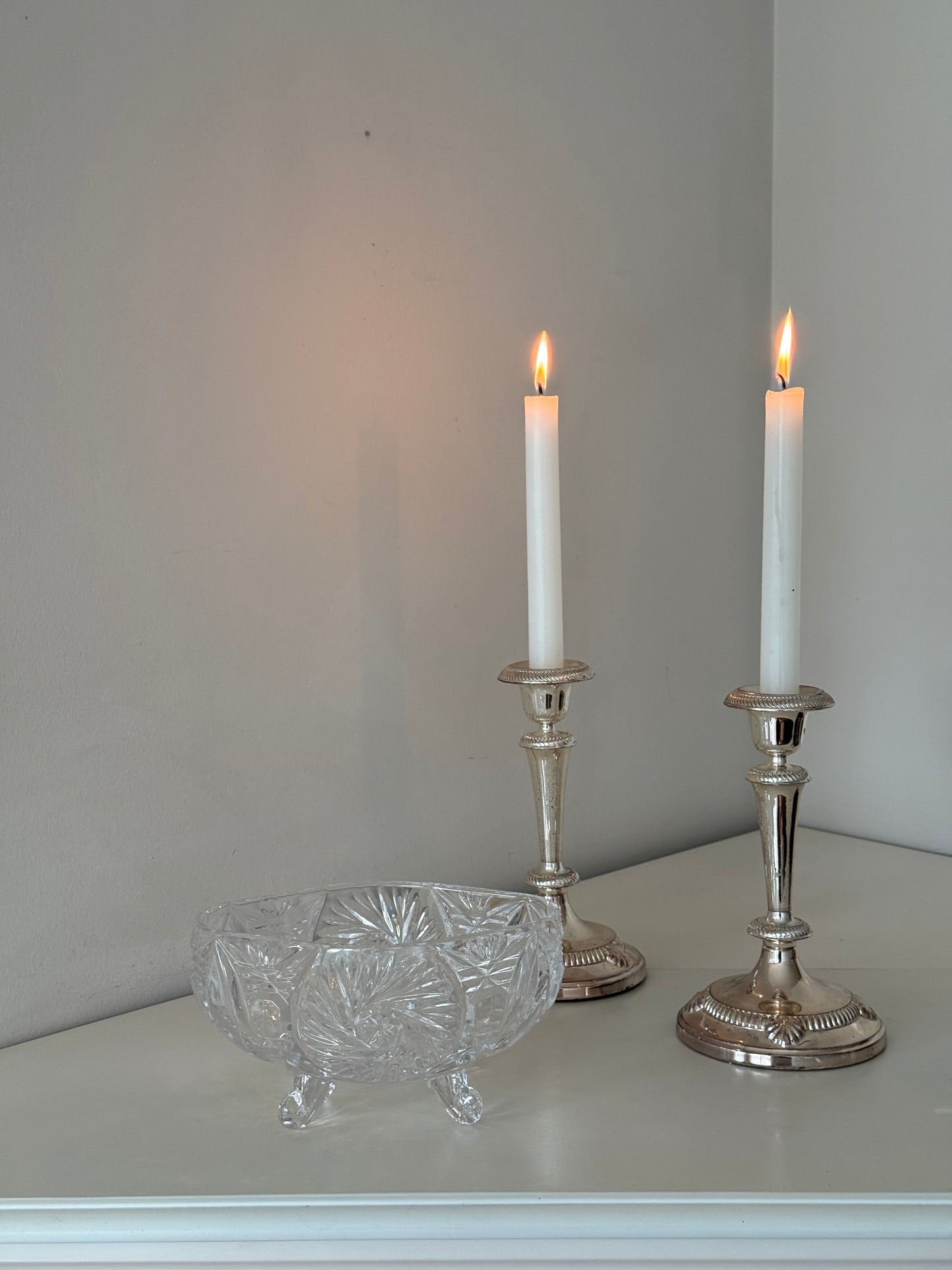 Vintage Crystal Footed Bowl