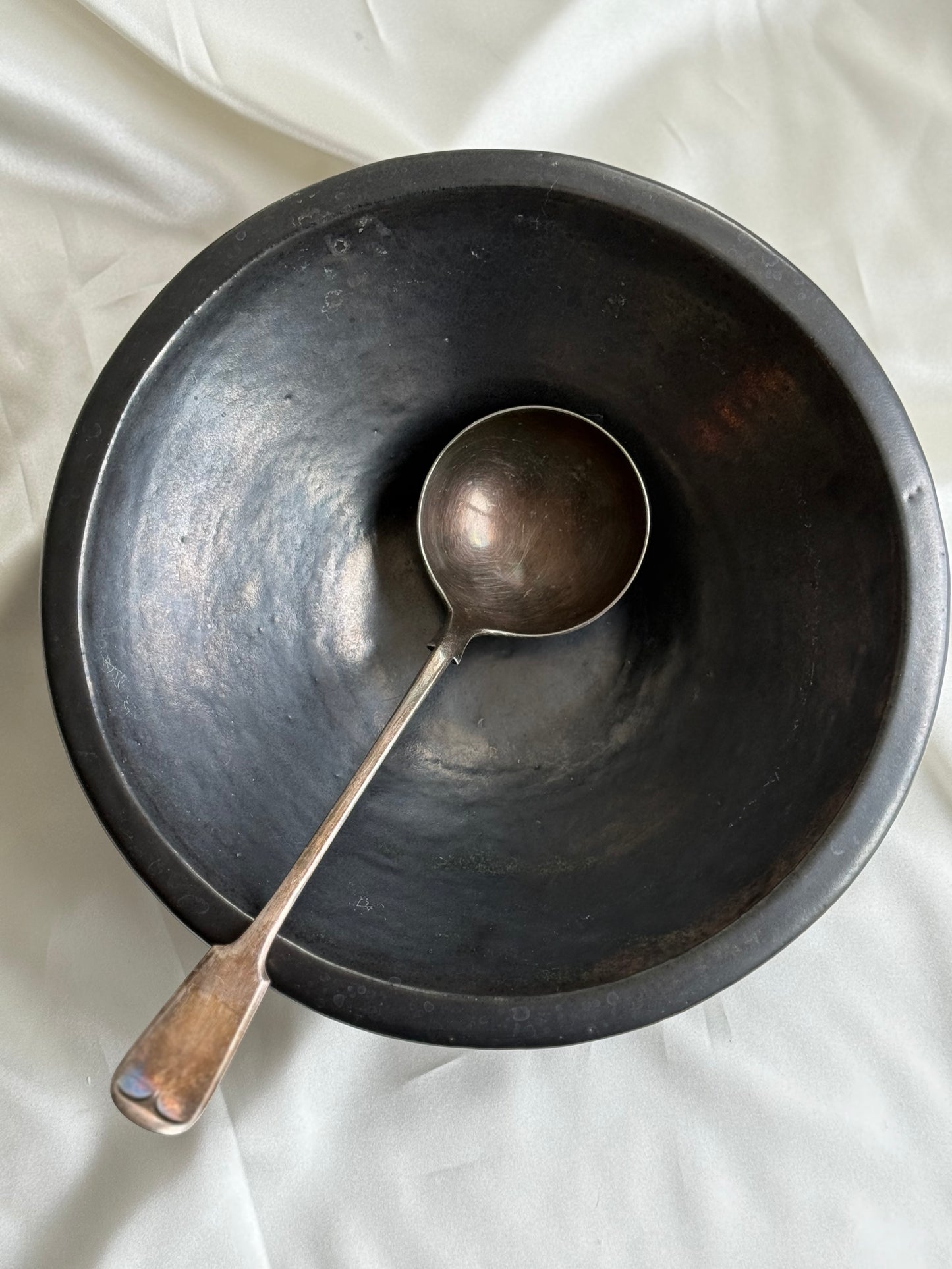 Antique British Fiddle Pattern Silver-Plate Ladle – Harrison Bros & Howson, c. 1890