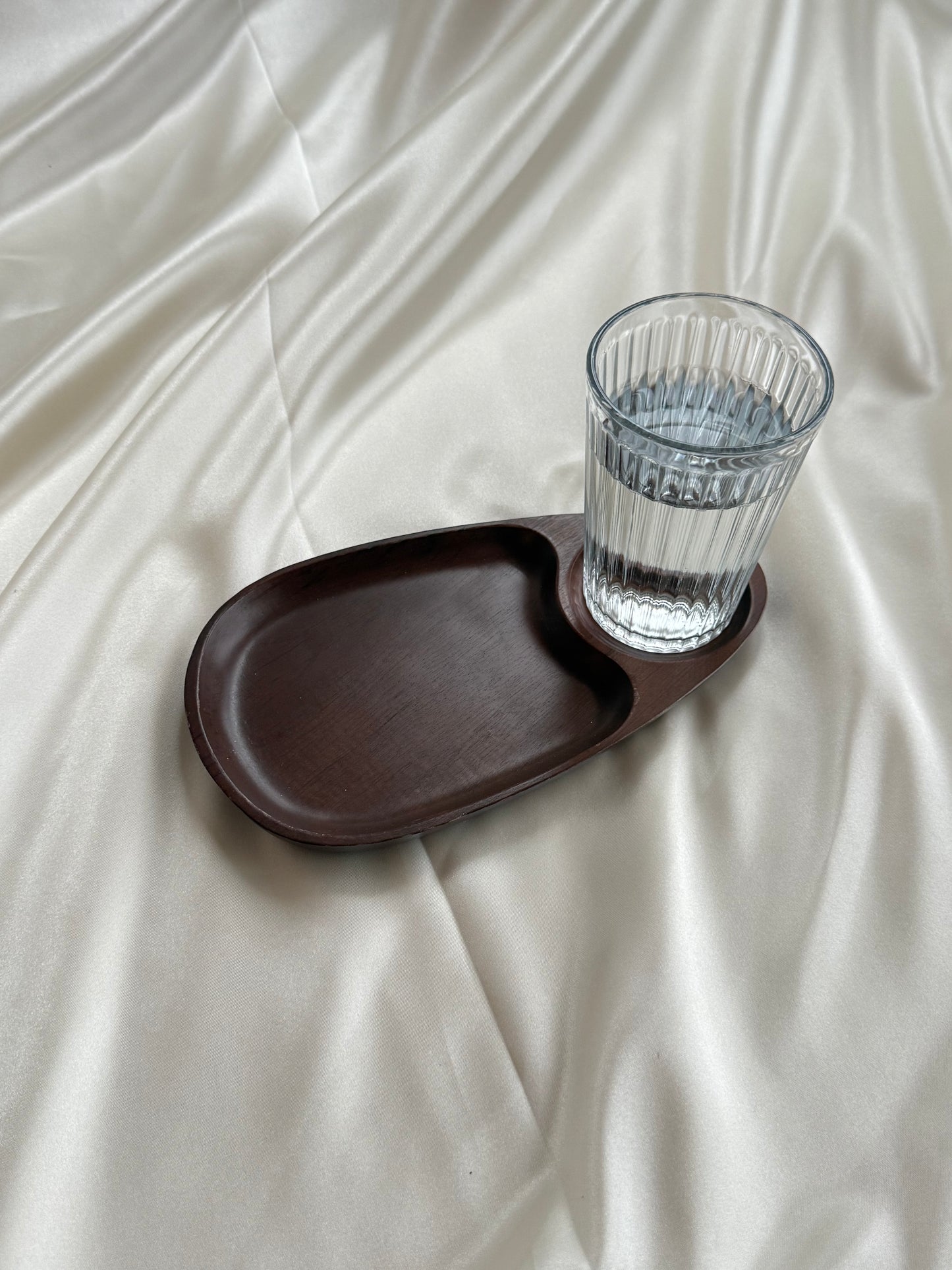 Set of 4 Mid-Century Modern Wooden Divided Serving Trays