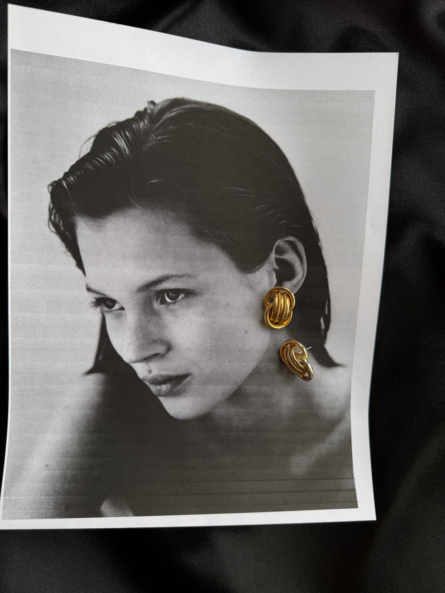 Vintage Gold Knot Stud Earrings