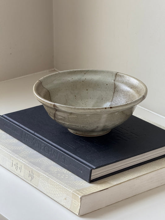 Handmade Stoneware Bowl — Natural Speckled Glaze