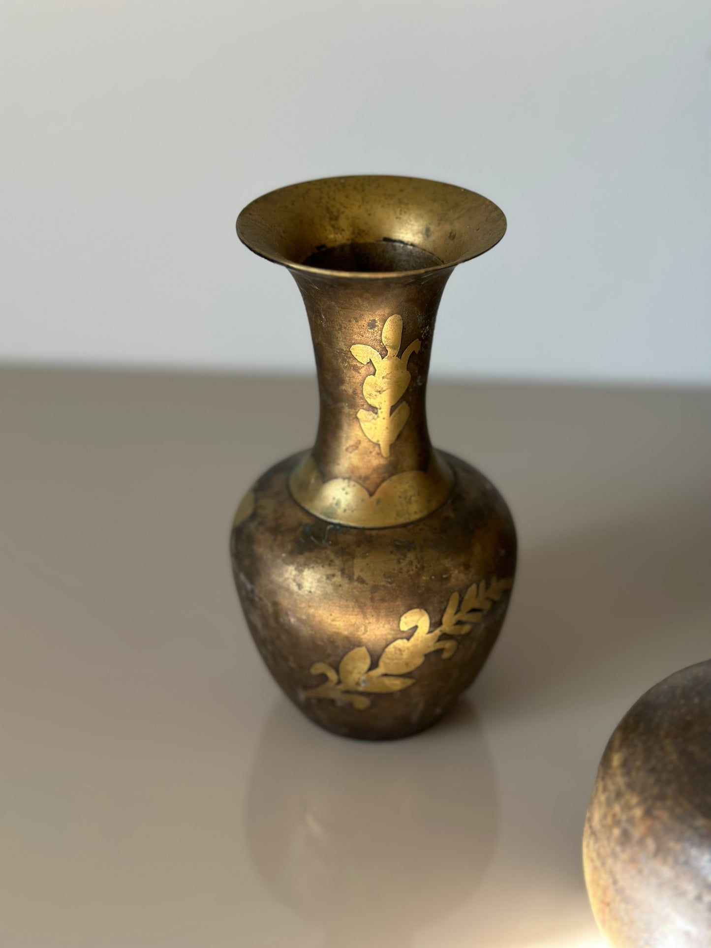 Small brass vase