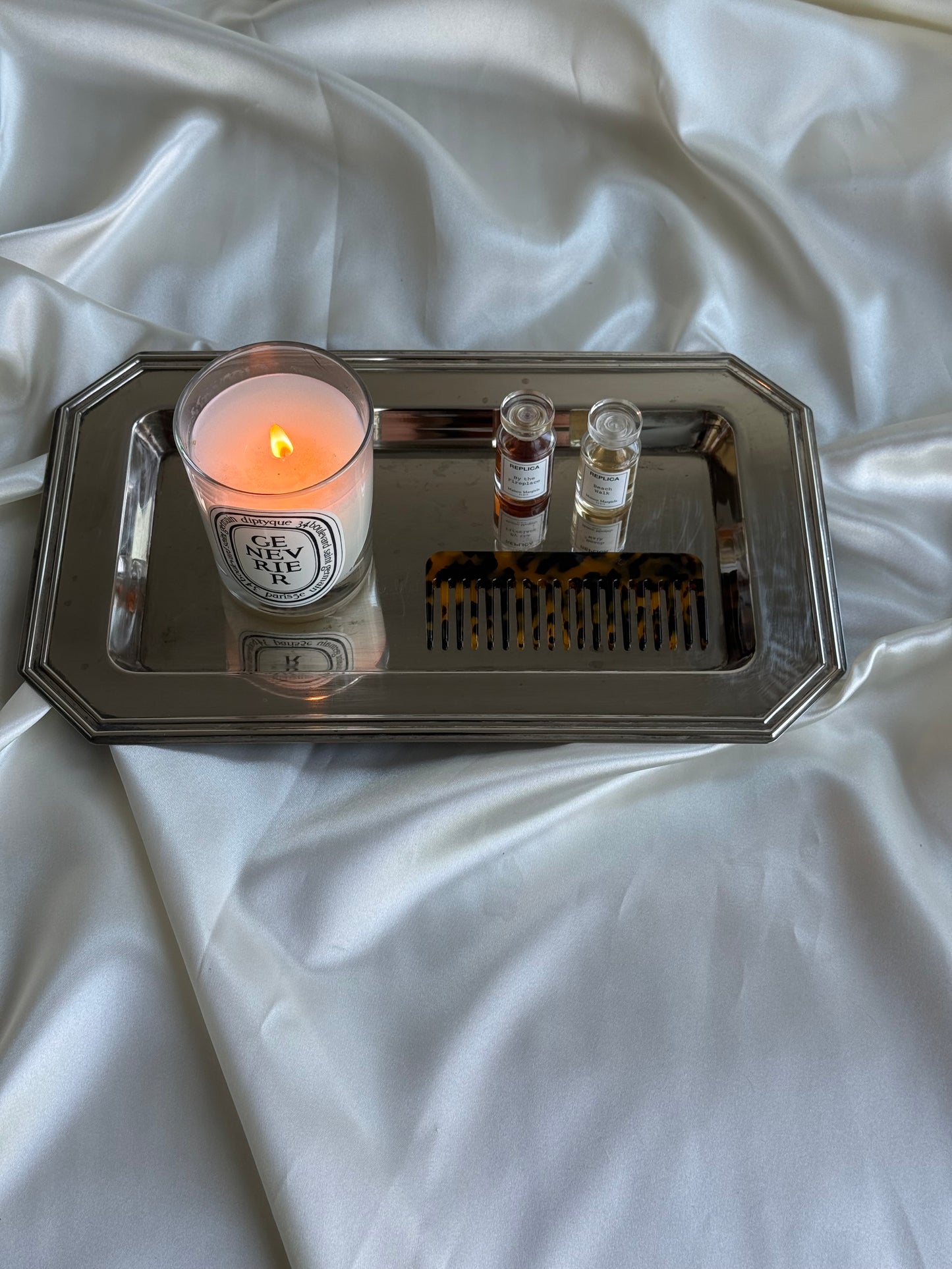 Vintage Silver-Plated rectangular Vanity Tray