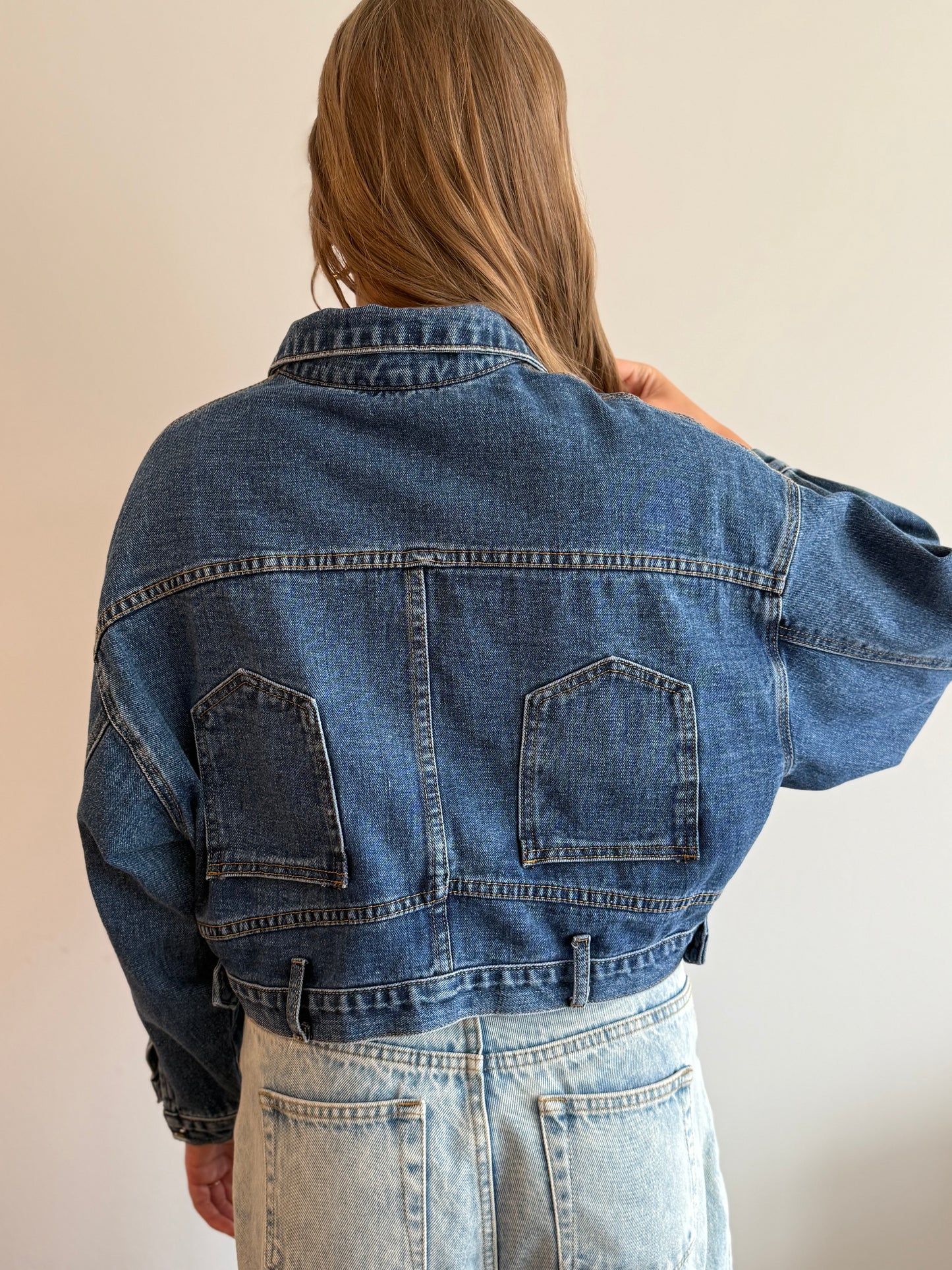 Vintage Cropped Denim Jacket