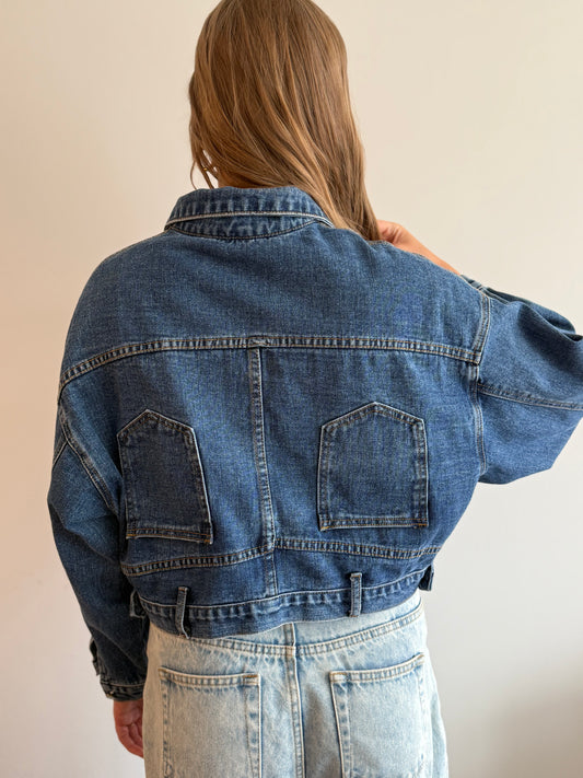 Vintage Cropped Denim Jacket