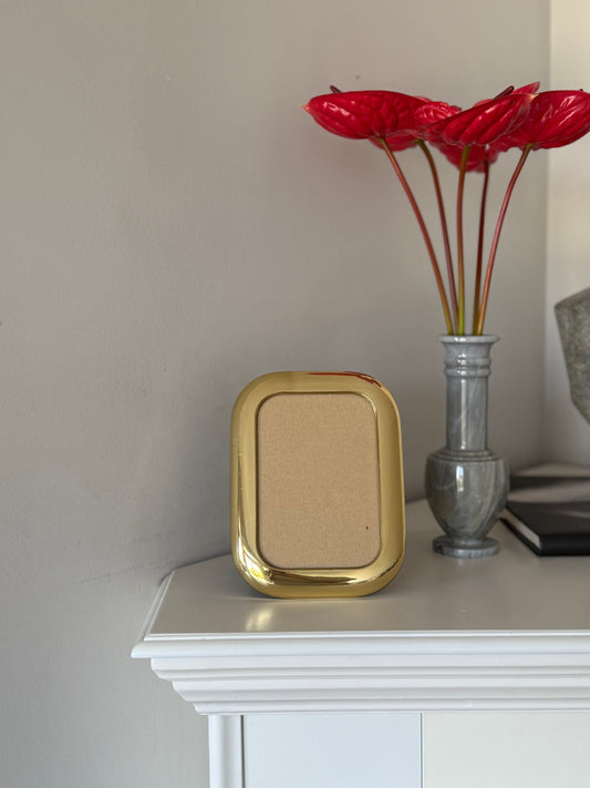 Vintage Postmodern Puffy Brass "Squircle" Frame