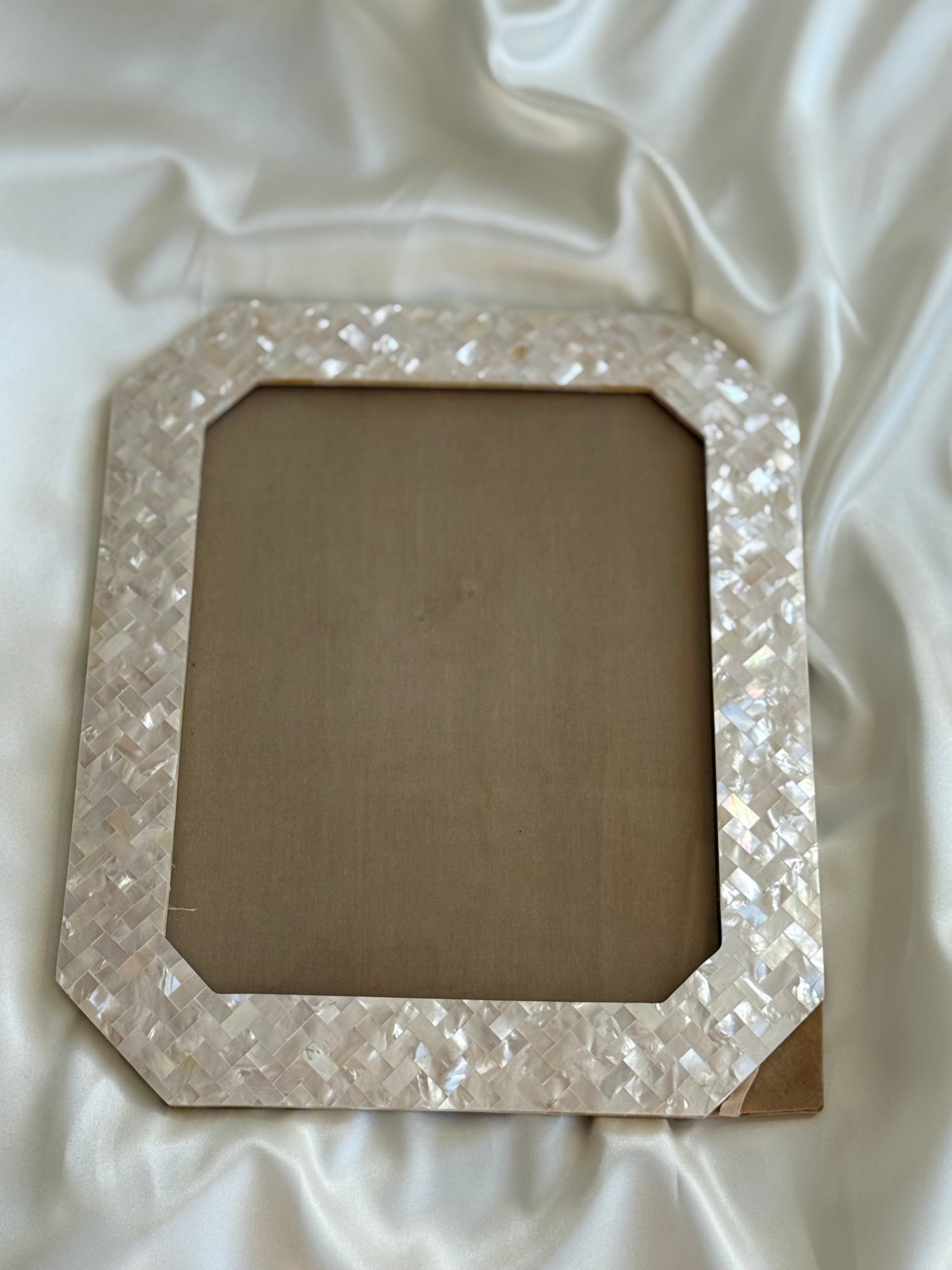Large Vintage Mother of Pearl Picture Frame