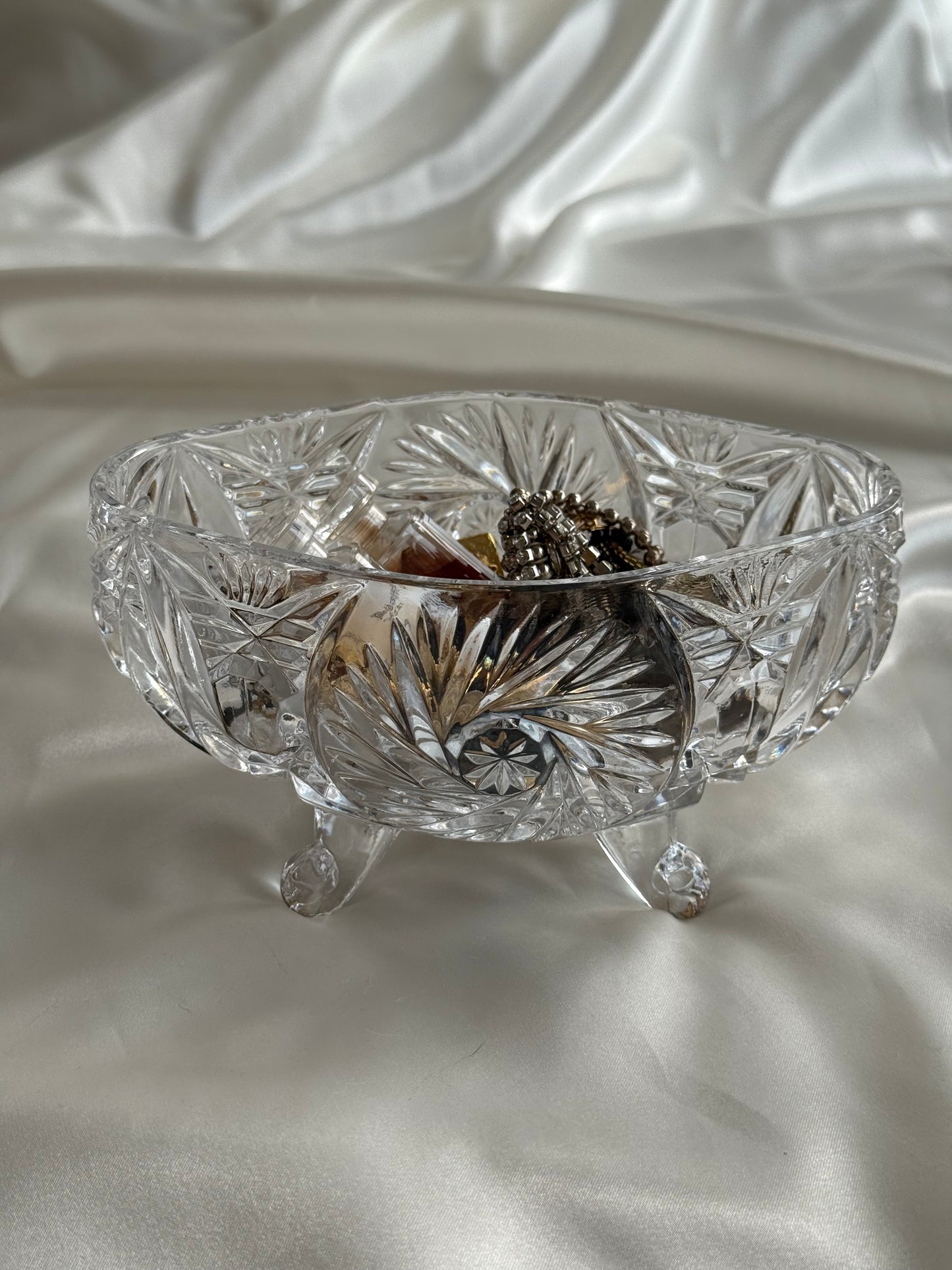 Vintage Crystal Footed Bowl