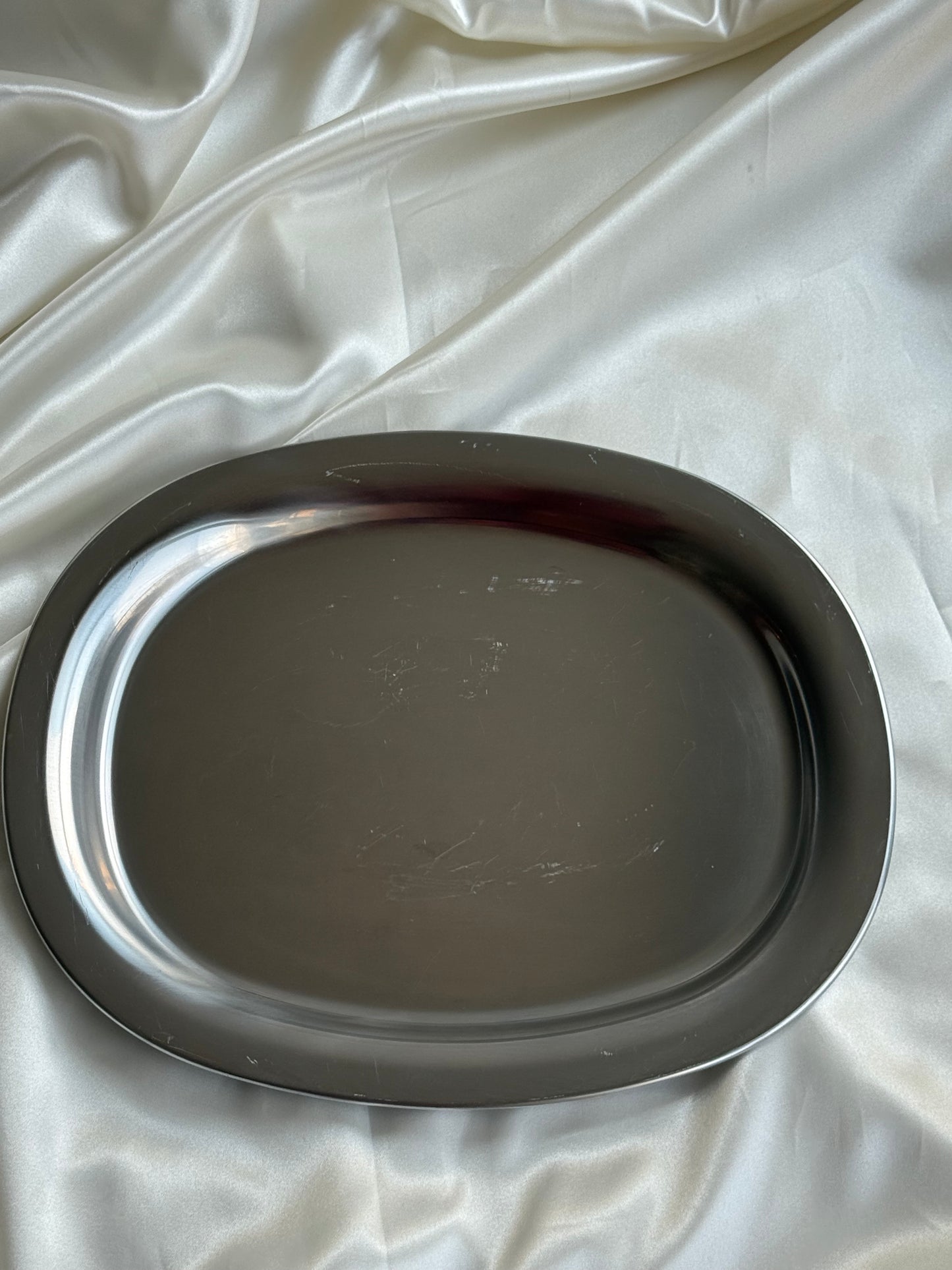 Alessi Jasper Morrison Stainless Steel Serving Tray — Italy, 2000
