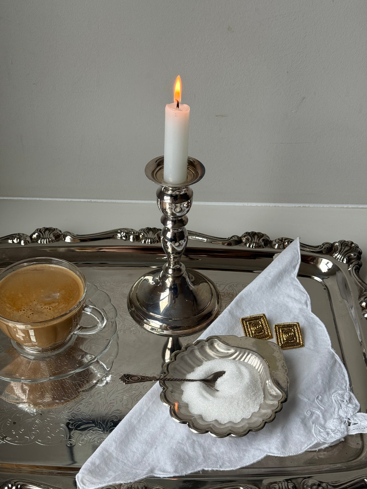 Vintage Silver-Plated Candlesticks – Set of Two