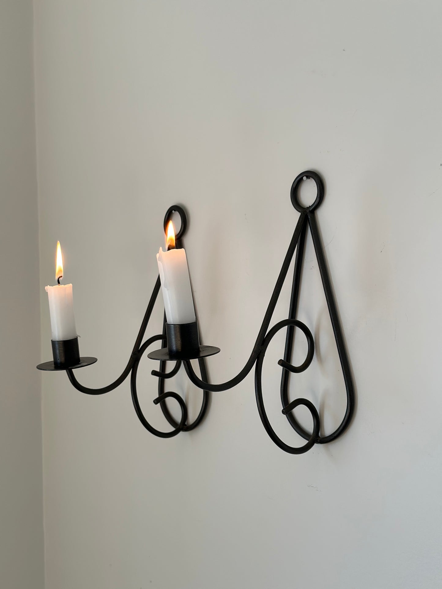 Metal wall candleholders