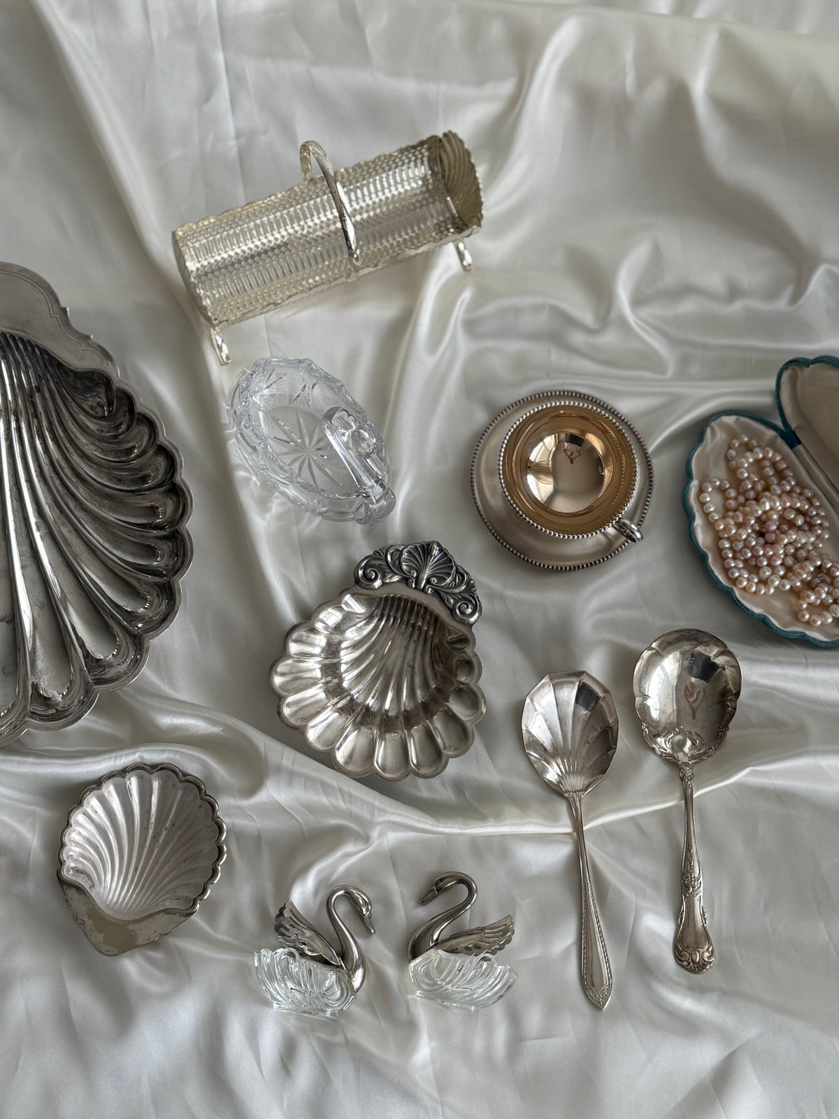 Vintage Sussex Plate Silver-Plated Scallop Shell Dish