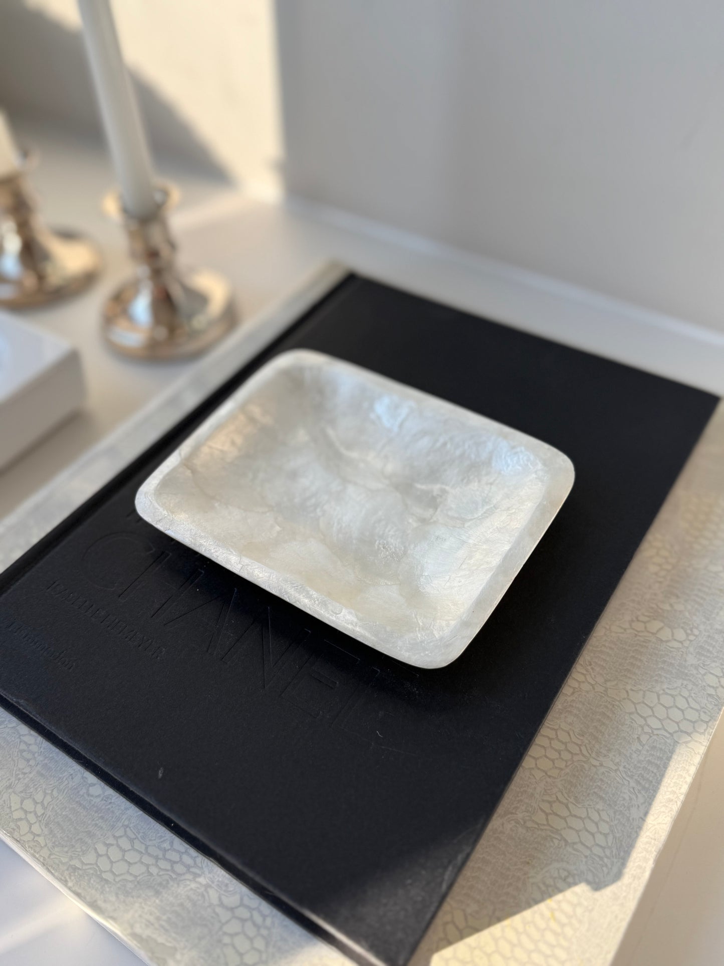 Set of 2 Capiz Shell Trays