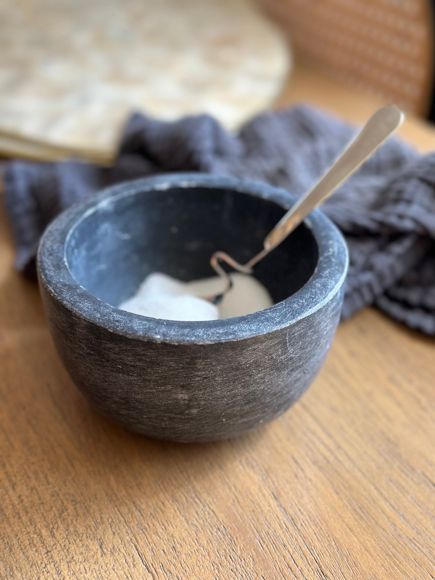 Marble bowl with spoon