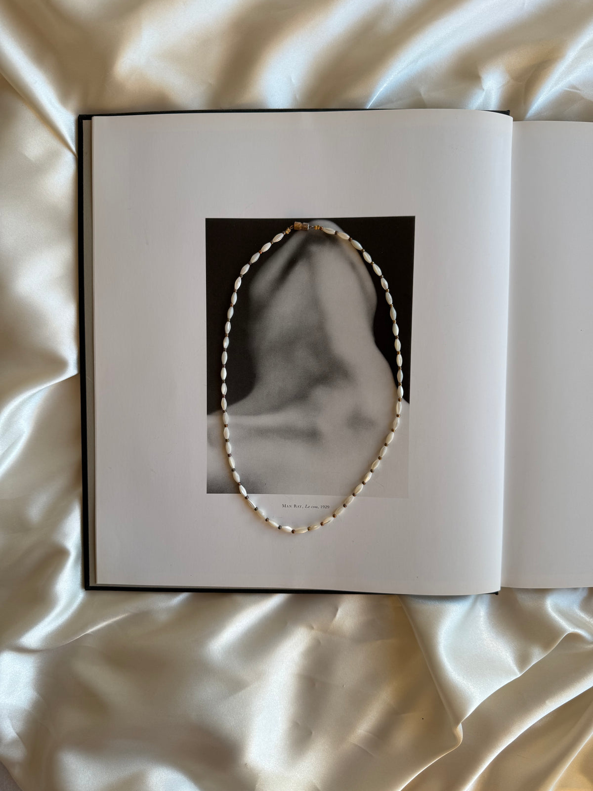 Vintage Mother-of-Pearl Beaded Necklace – 20”