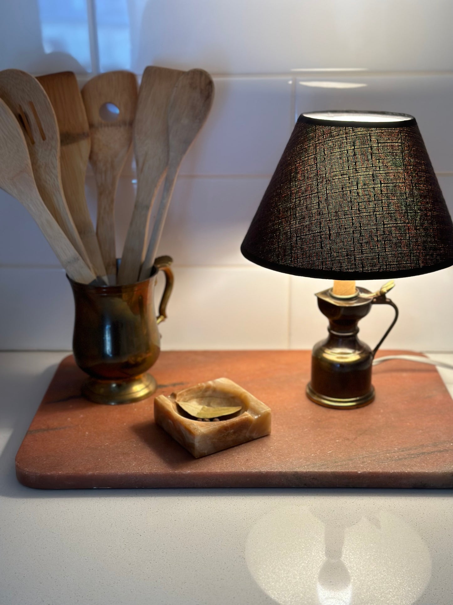 Mini vintage brass lamp