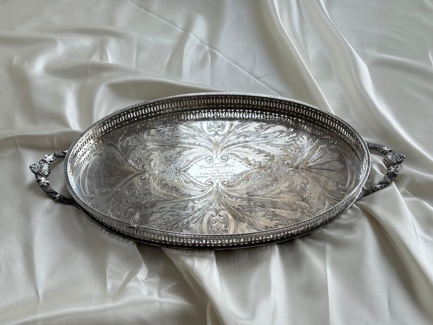 Vintage Silver plated serving tray