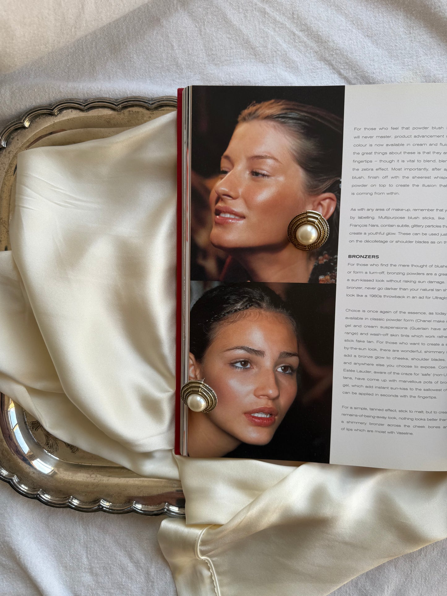 Vintage Clip-On Earrings –  Pearl Look
