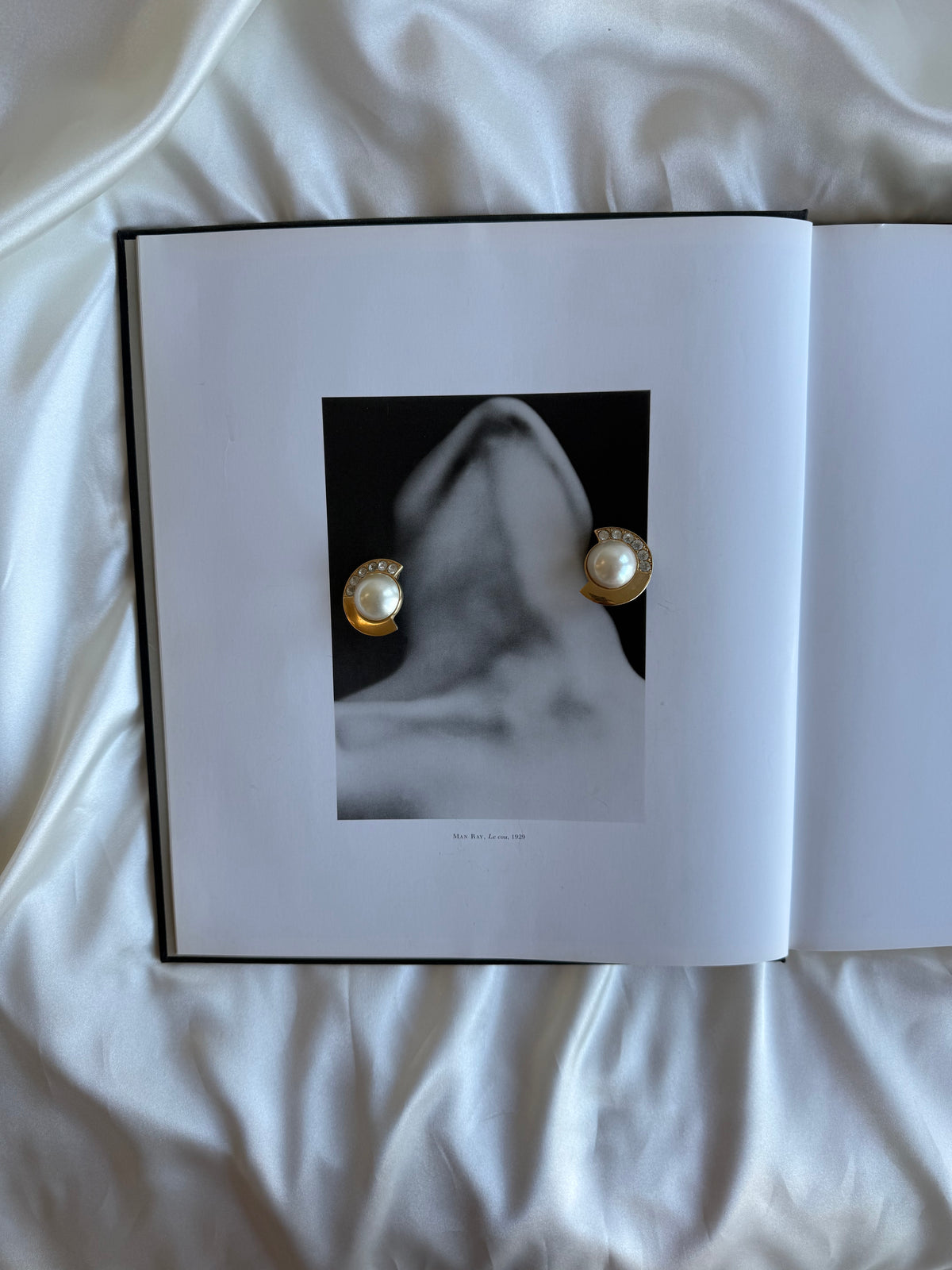 Vintage Faux Pearl & Rhinestone Clip-On Earrings