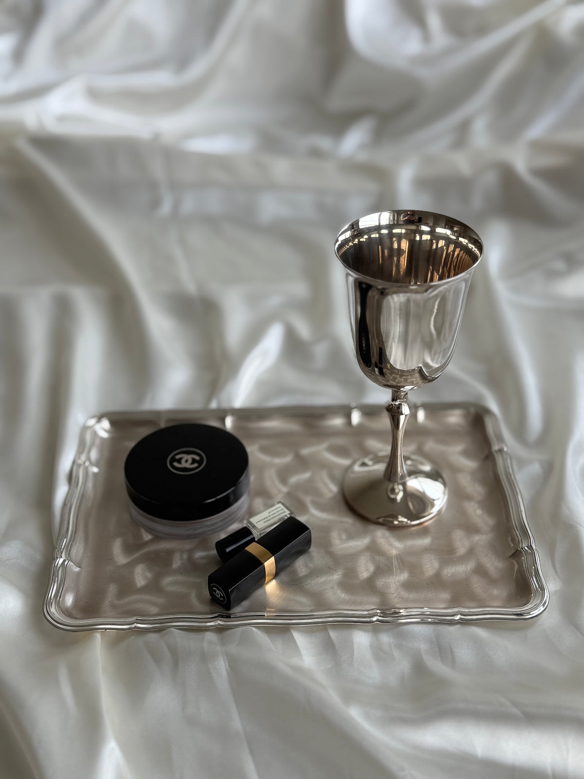 Vintage Spanish Silver-Plated Wine Goblets – Set of Two
