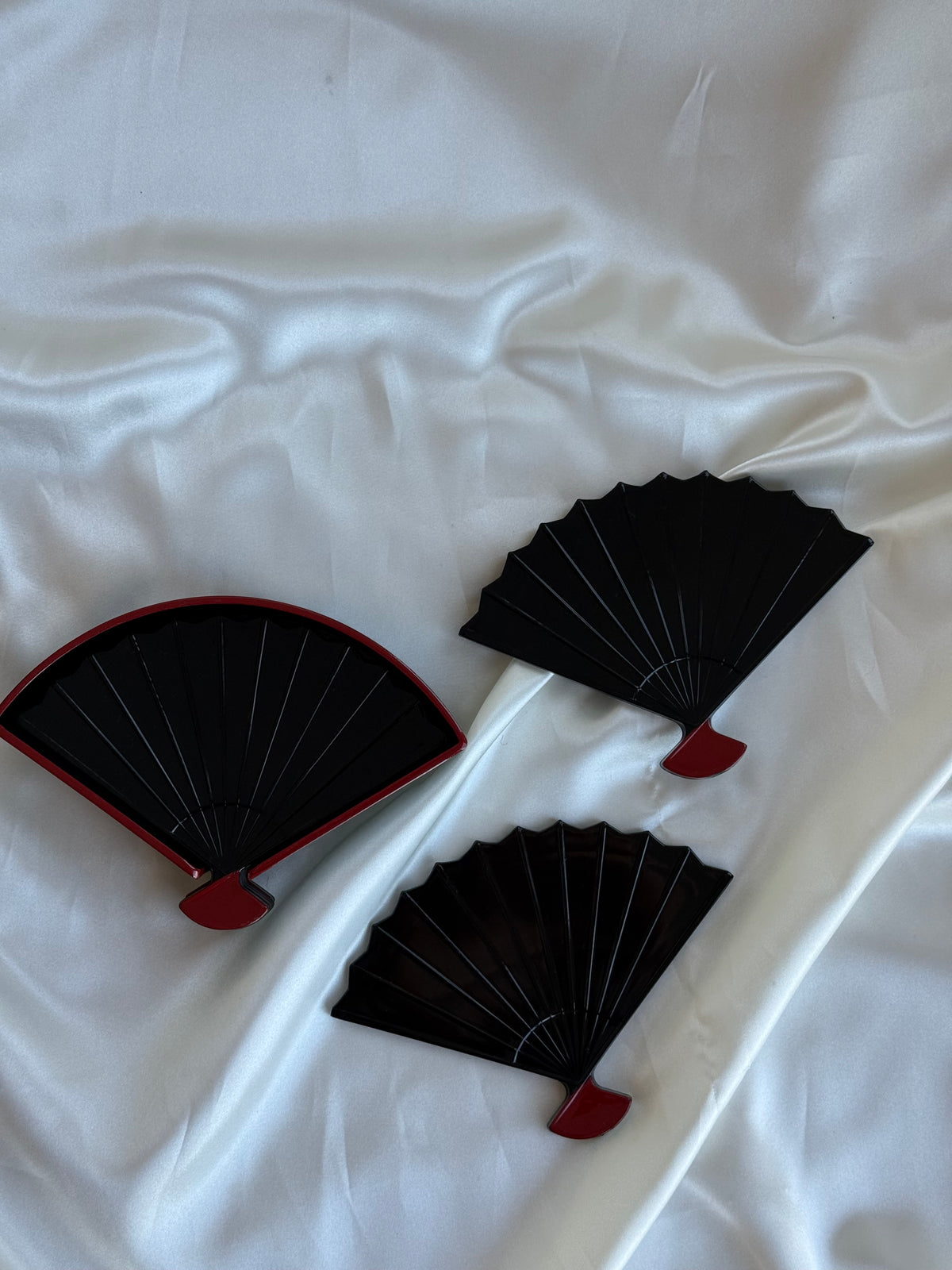 Vintage Otagiri Japanese Fan Coasters — Set of Six, 1980