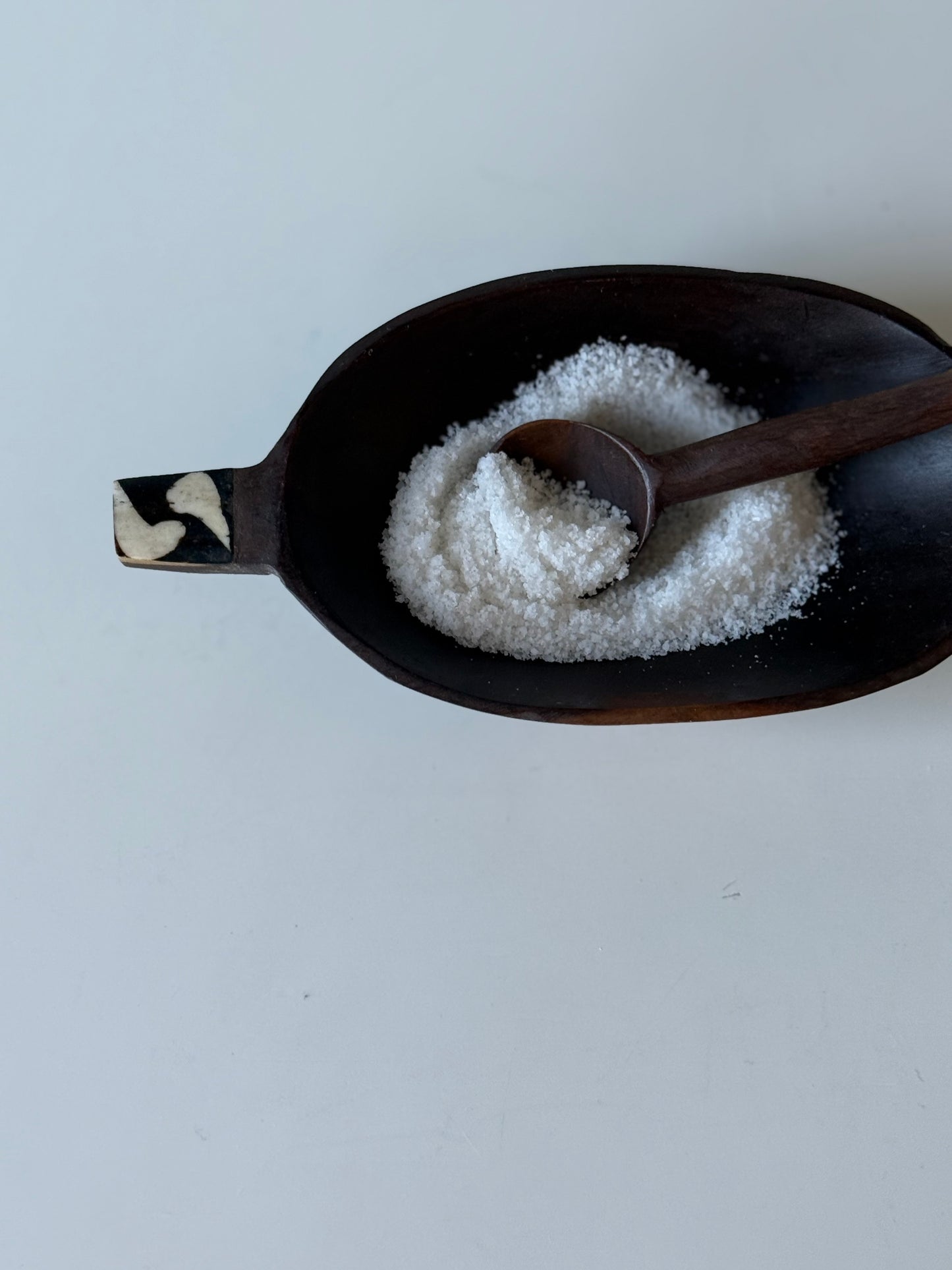 Hand-Carved Wooden Spice Cellar with spoon