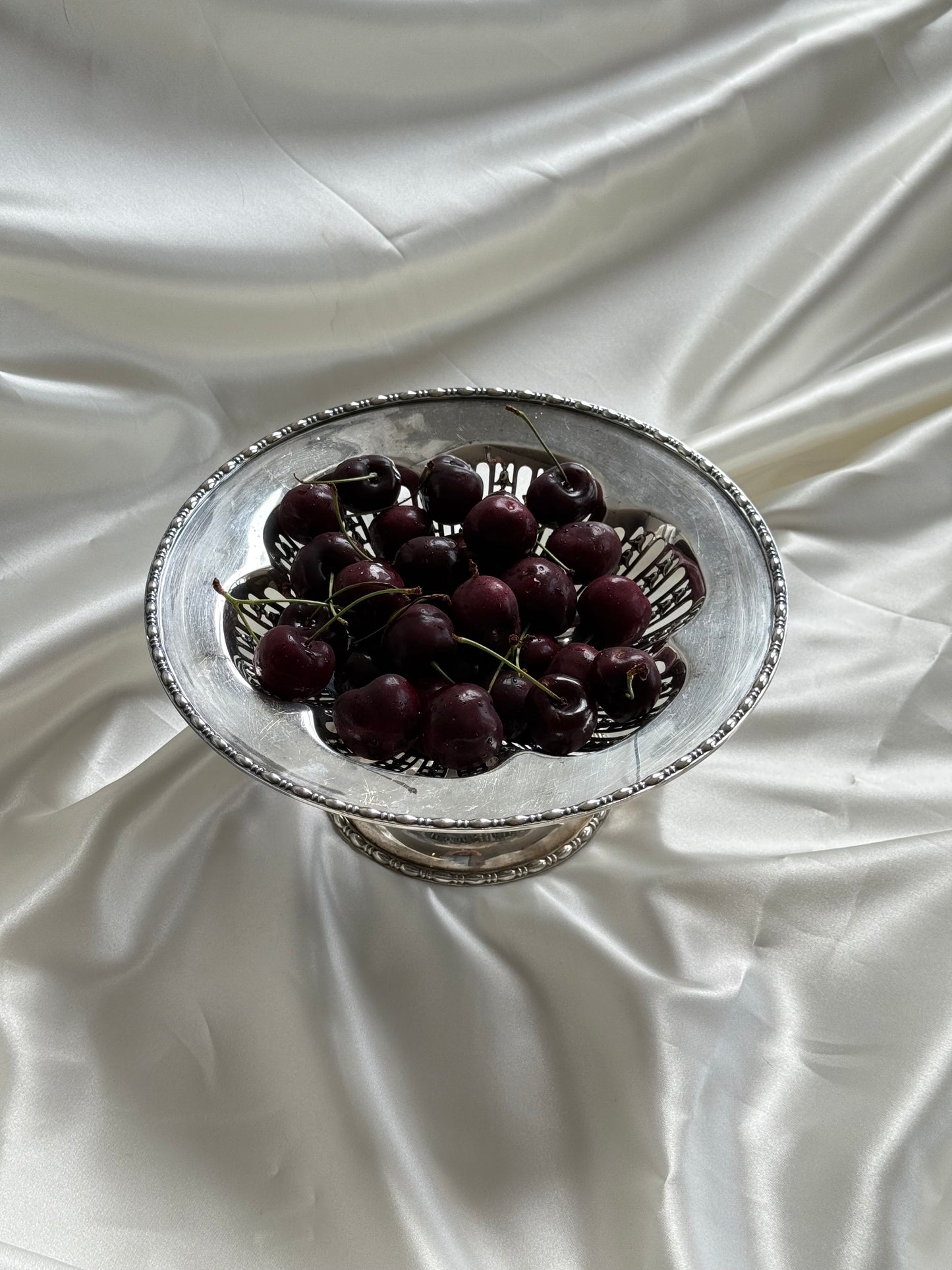 Vintage Silver-Plated Pedestal Compote Bowl